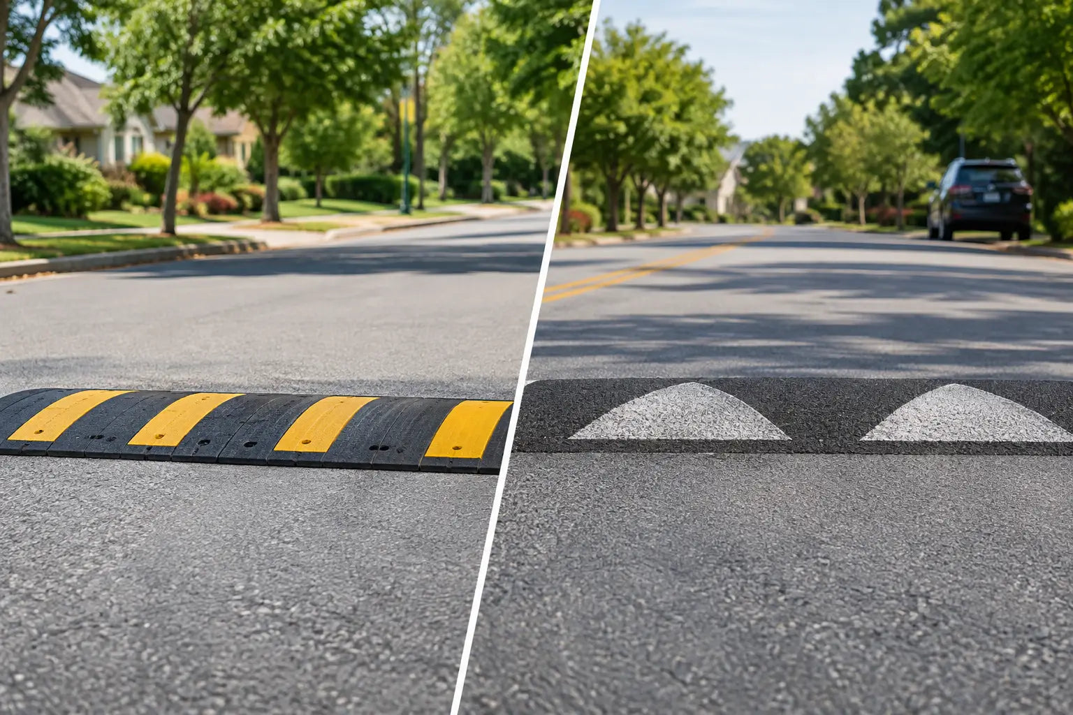 Rubber Versus Asphalt Speed Tables Compared