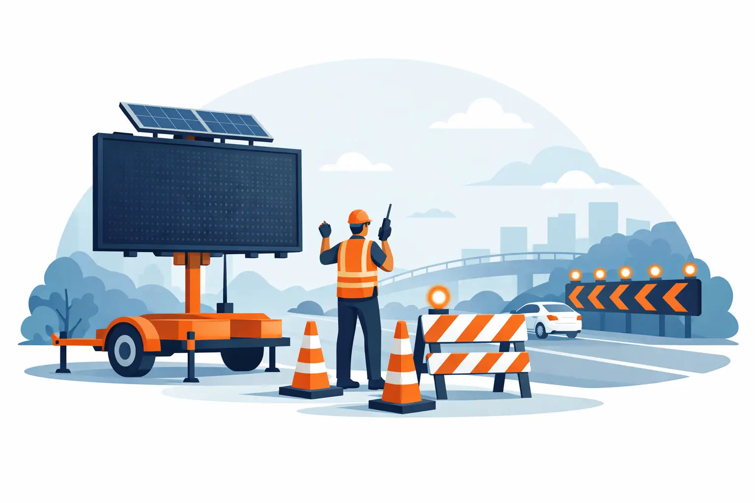 Portable Message Signs for Safer Traffic Control