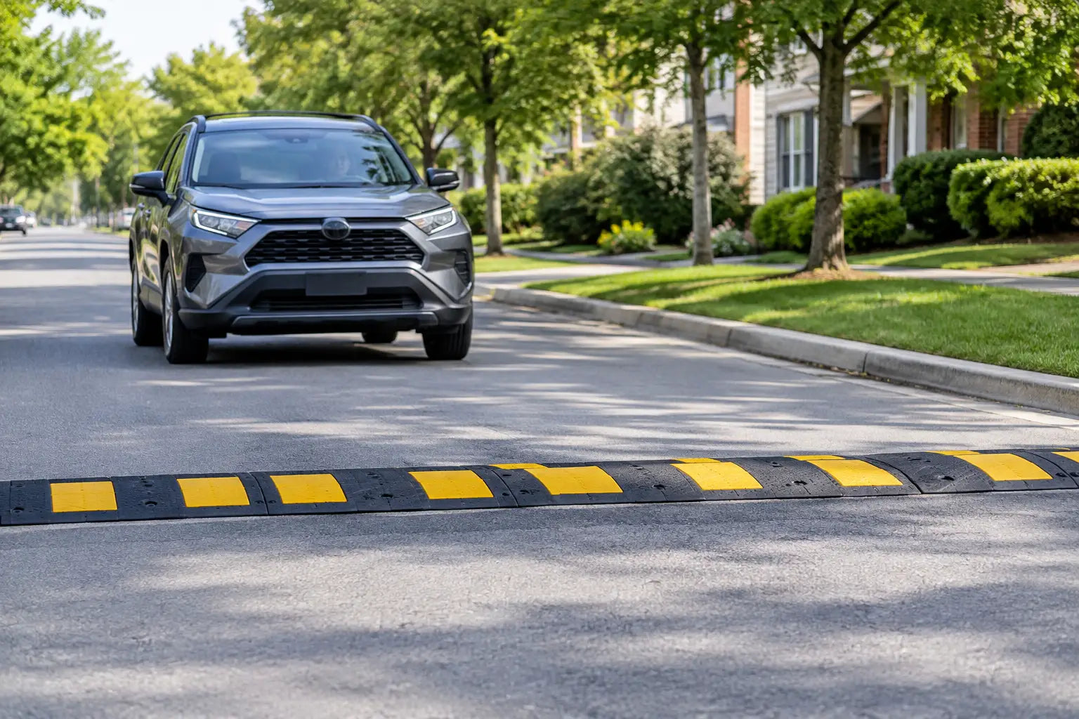 Recycled Rubber Speed Cushion Benefits for Safer Roads