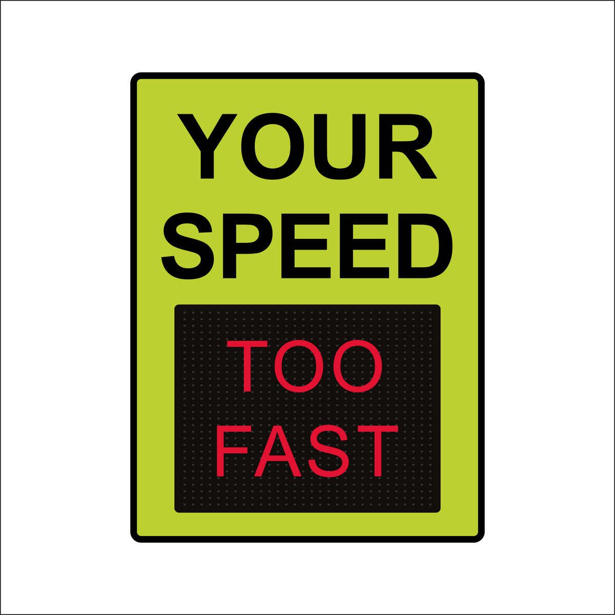 Winstar 18M Digital Radar Speed Sign 36&quot; x 48&quot; (34.5&quot; Matrix LED Display)
