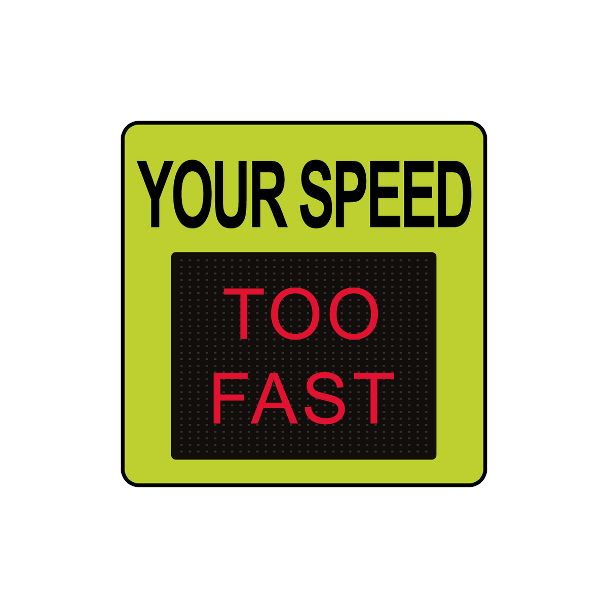 Winstar 11M Digital Radar Speed Sign 23&quot; x 23&quot; (20&quot; Matrix LED Display)