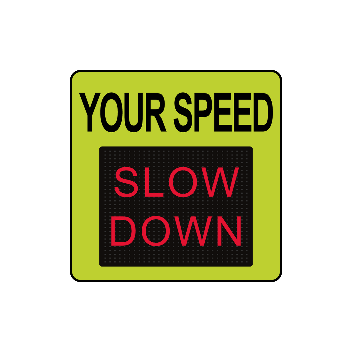 Winstar 11M Digital Radar Speed Sign 23&quot; x 23&quot; (20&quot; Matrix LED Display)