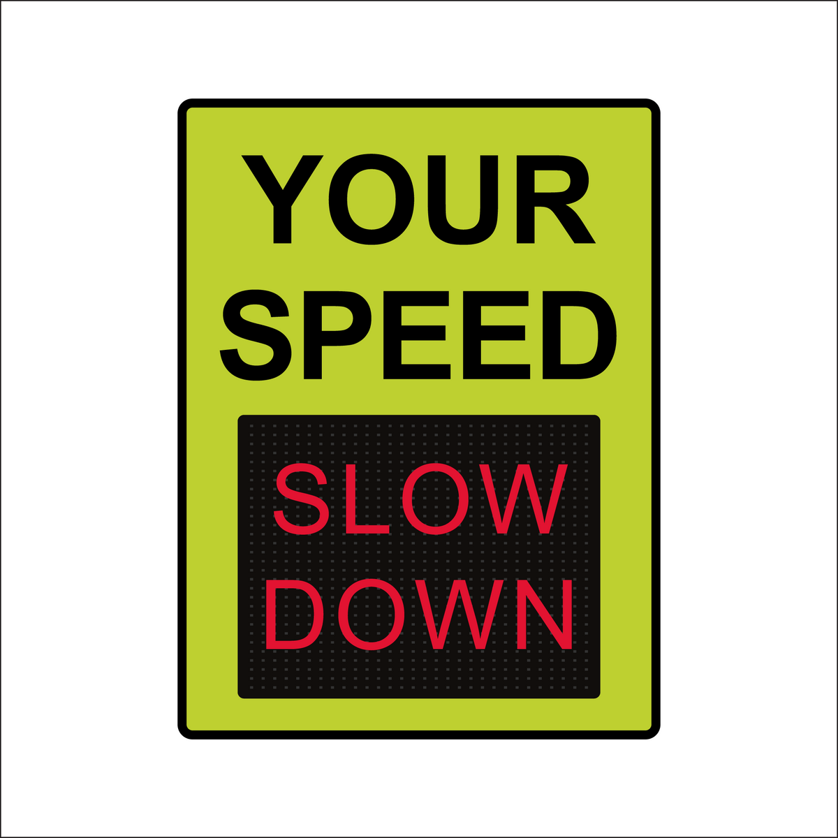 Winstar 18M Digital Radar Speed Sign 36&quot; x 48&quot; (34.5&quot; Matrix LED Display)