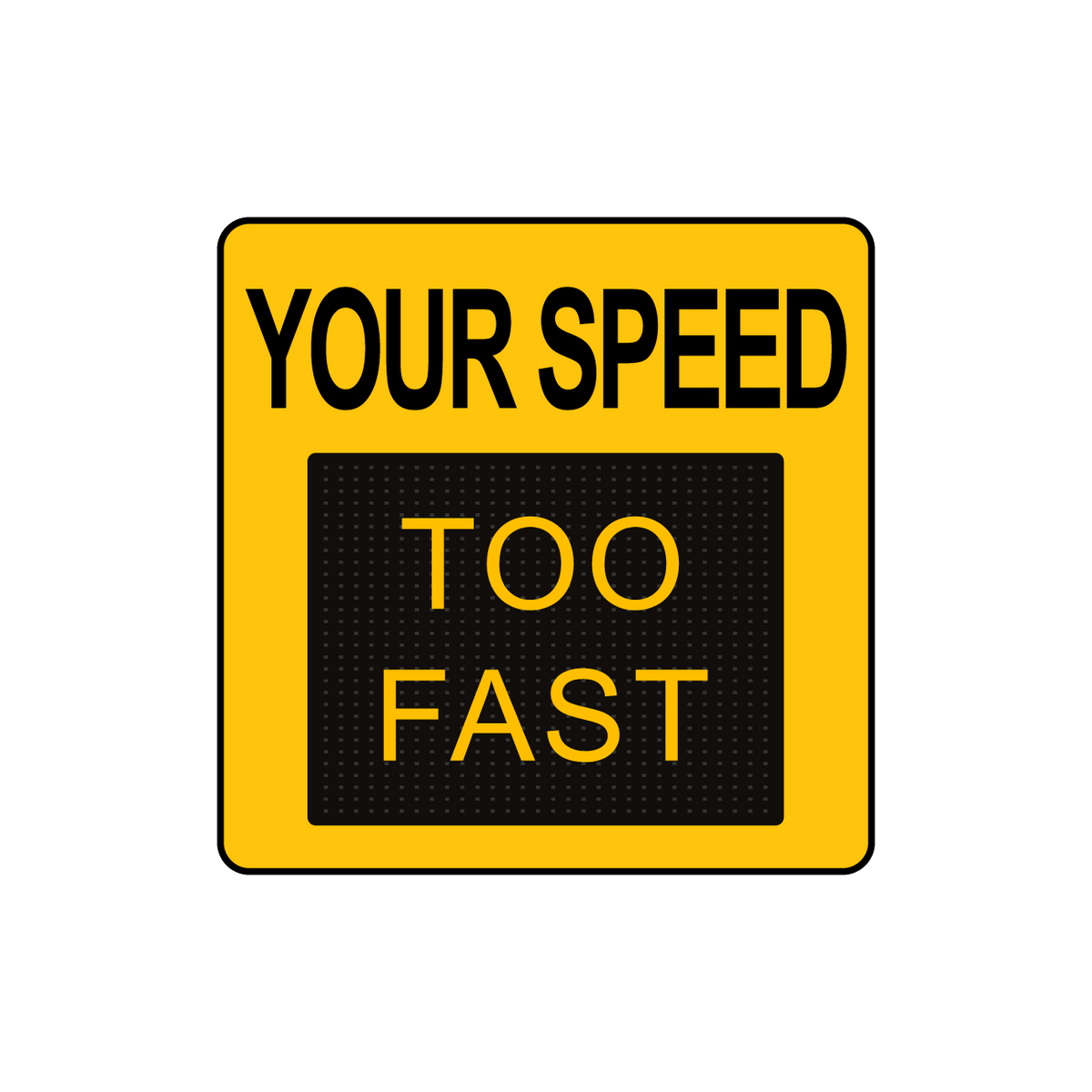Winstar 11M Digital Radar Speed Sign 23&quot; x 23&quot; (20&quot; Matrix LED Display)