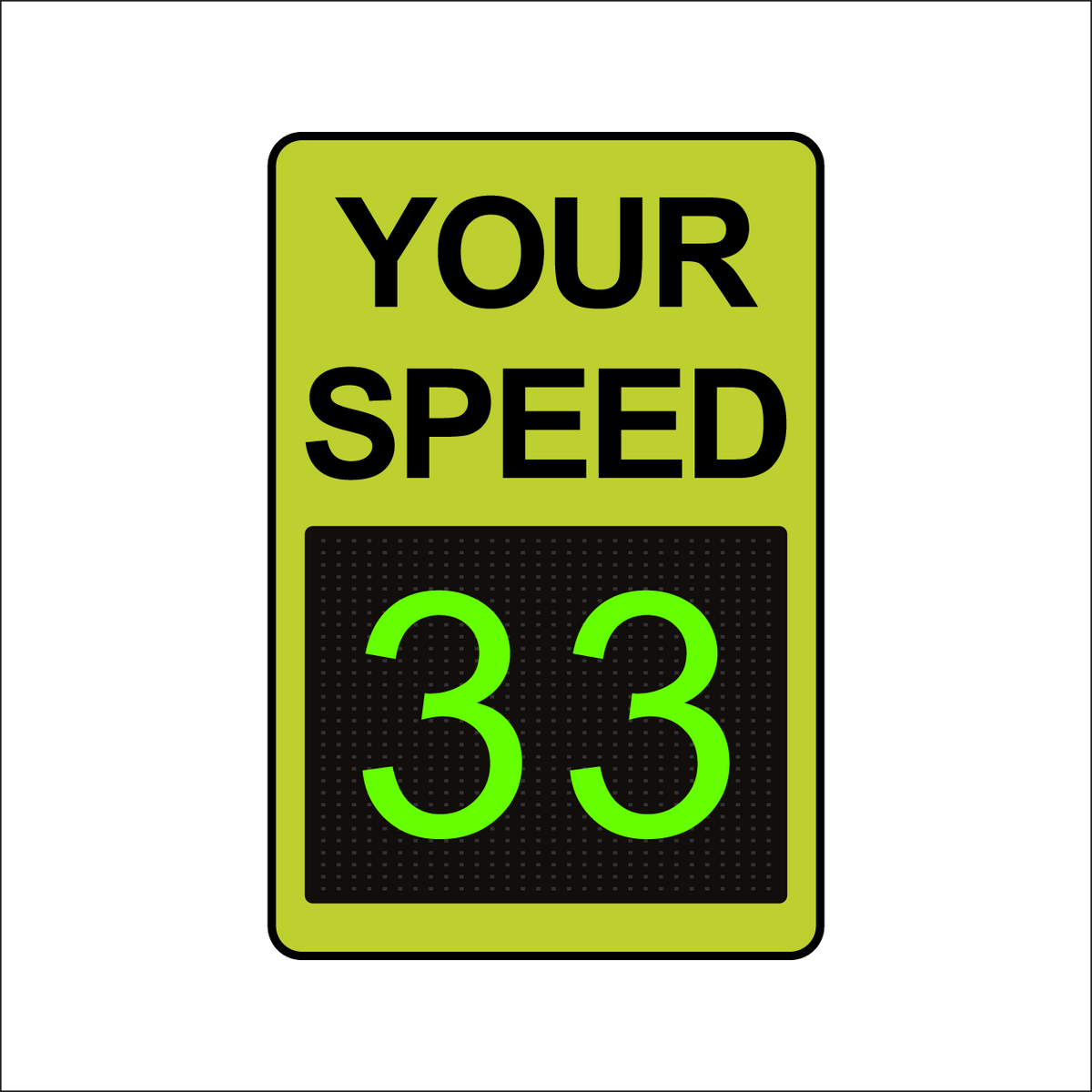 Winstar 15A-M Digital Radar Speed Sign 28&quot; x 33&quot; (26.5&quot; Matrix LED Display)