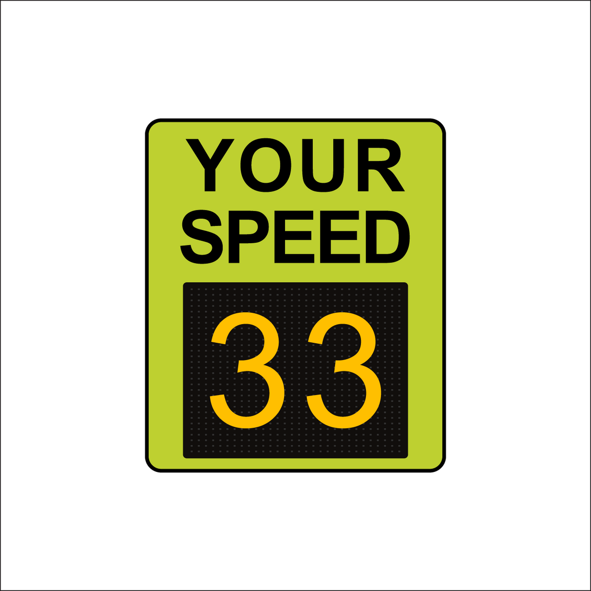Winstar 15A-M Digital Radar Speed Sign 28&quot; x 33&quot; (26.5&quot; Matrix LED Display)