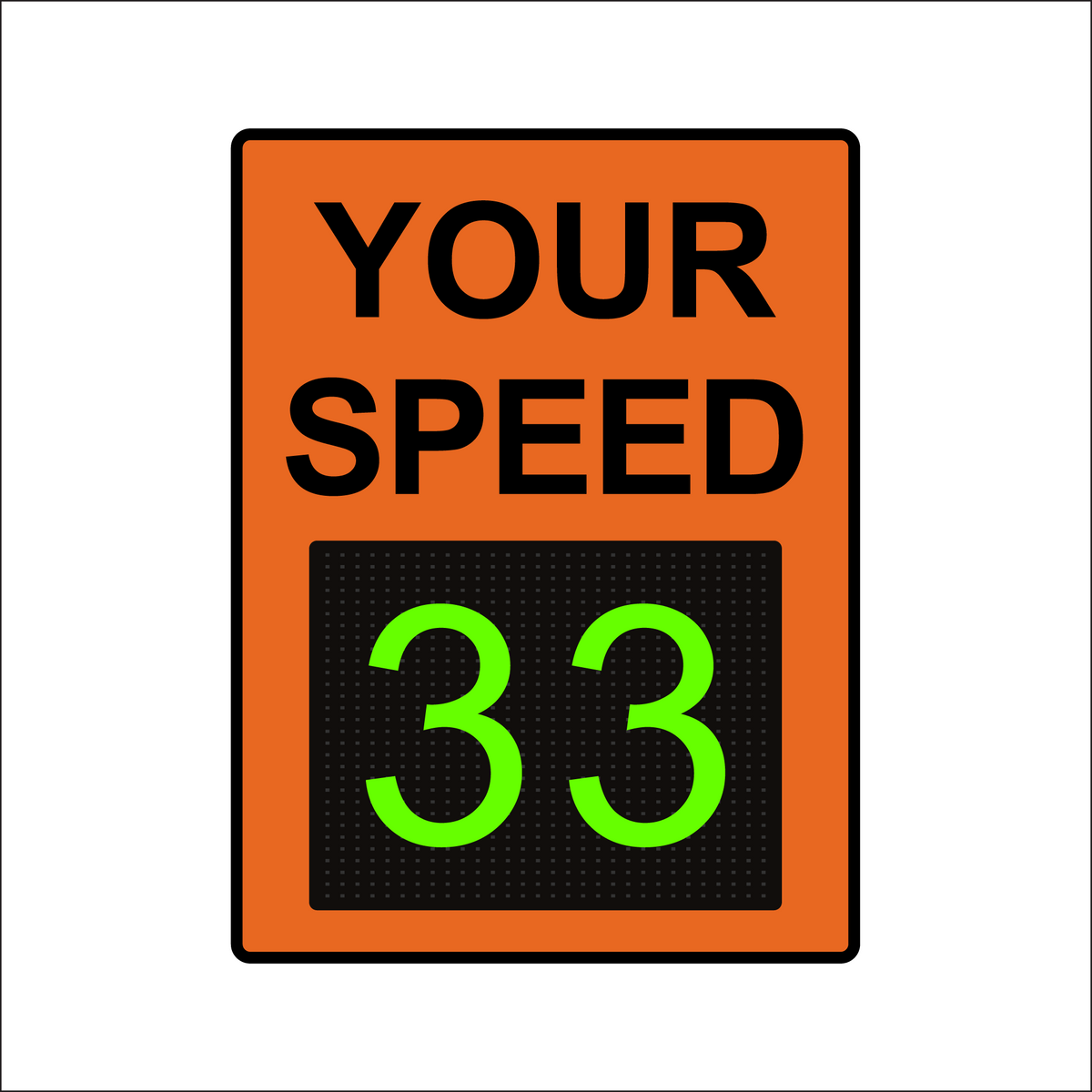 Winstar 18M Digital Radar Speed Sign 36&quot; x 48&quot; (34.5&quot; Matrix LED Display)