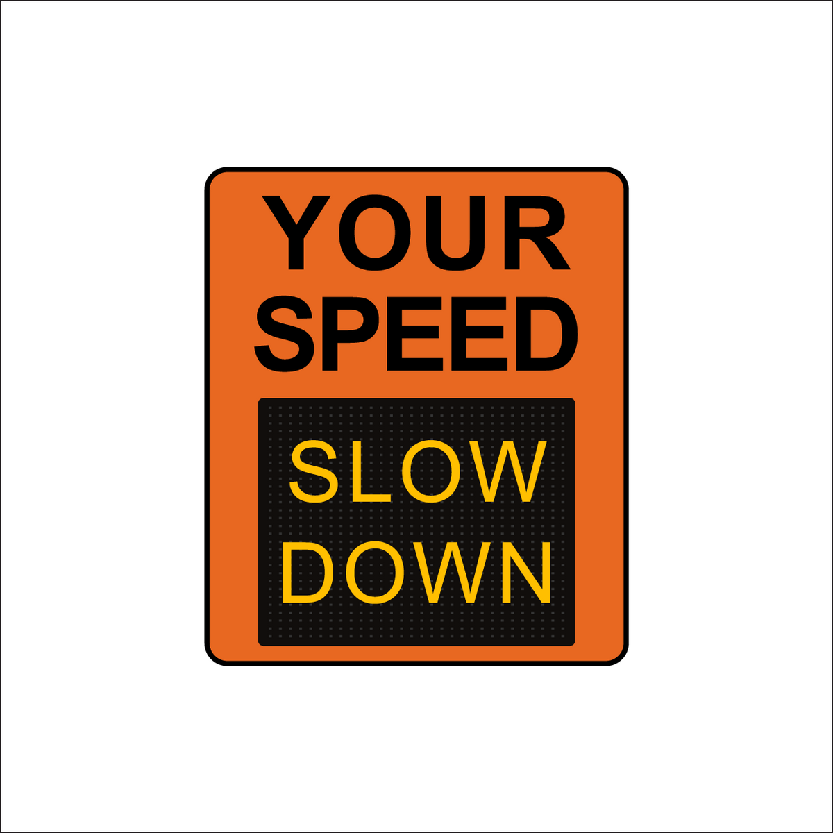 Winstar 15A-M Digital Radar Speed Sign 28&quot; x 33&quot; (26.5&quot; Matrix LED Display)