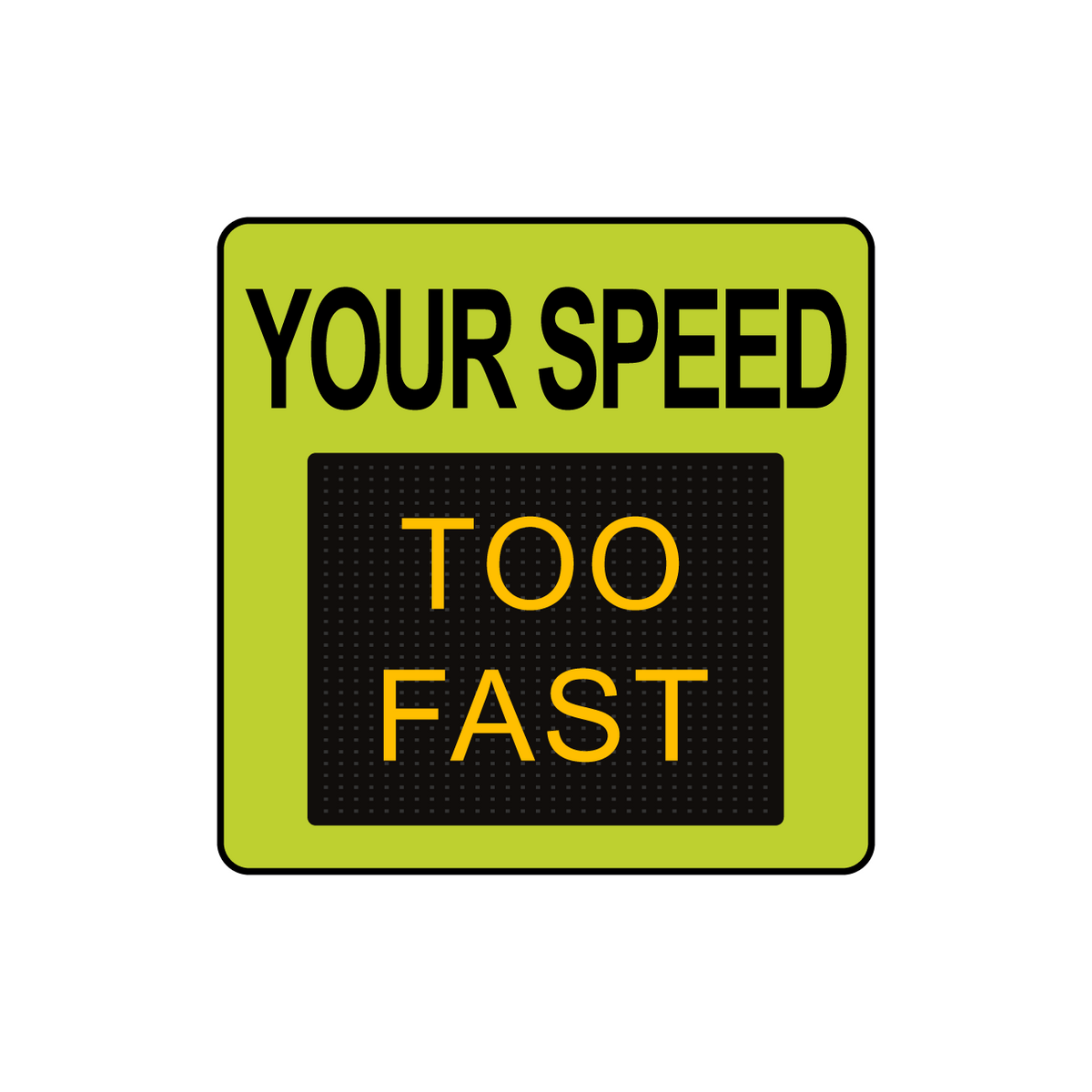 Winstar 11M Digital Radar Speed Sign 23&quot; x 23&quot; (20&quot; Matrix LED Display)
