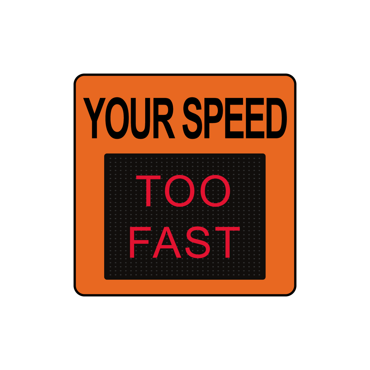Winstar 11M Digital Radar Speed Sign 23&quot; x 23&quot; (20&quot; Matrix LED Display)