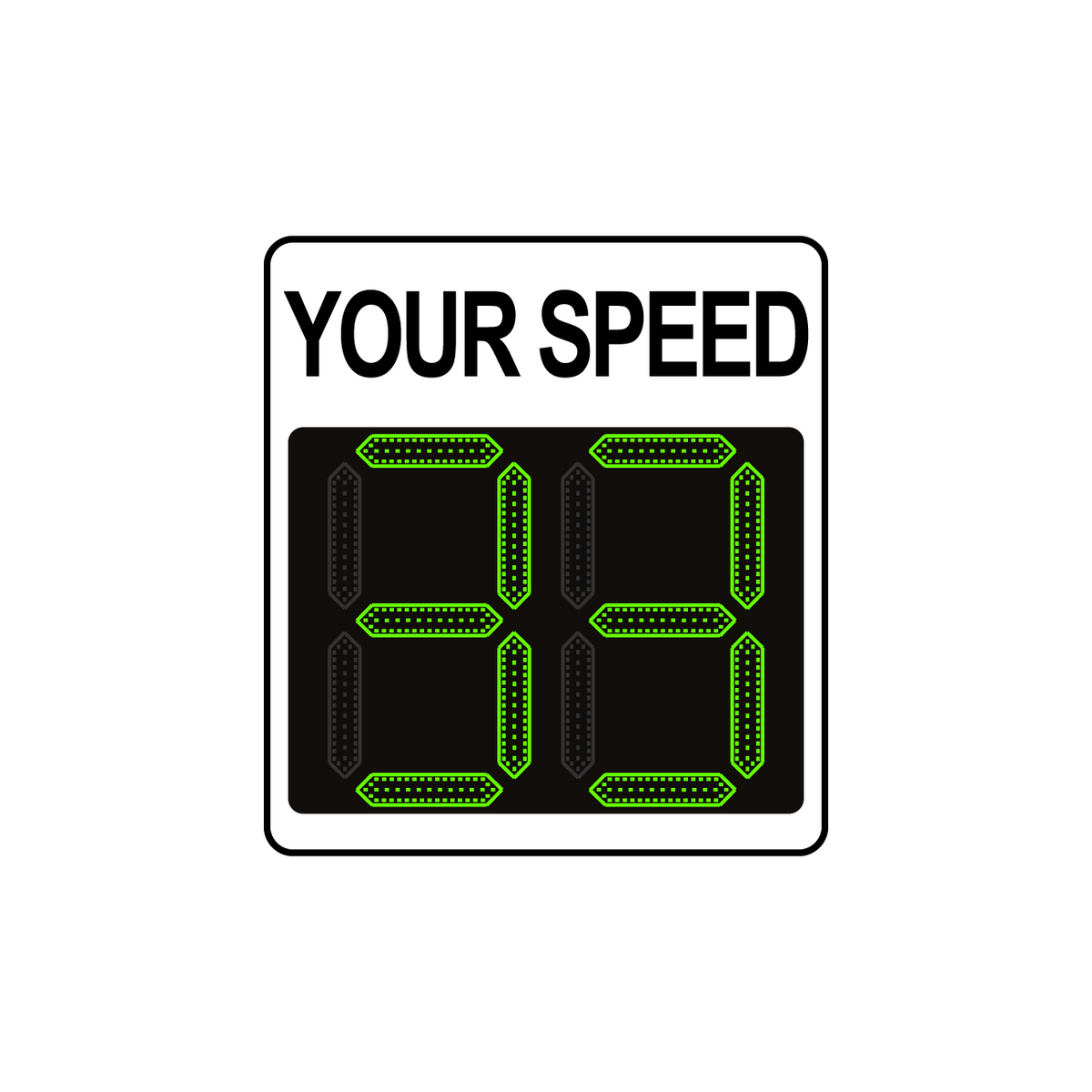 Winstar 11A Digital Radar Speed Sign 21&quot; x 23&quot; (20&quot; LED Display)