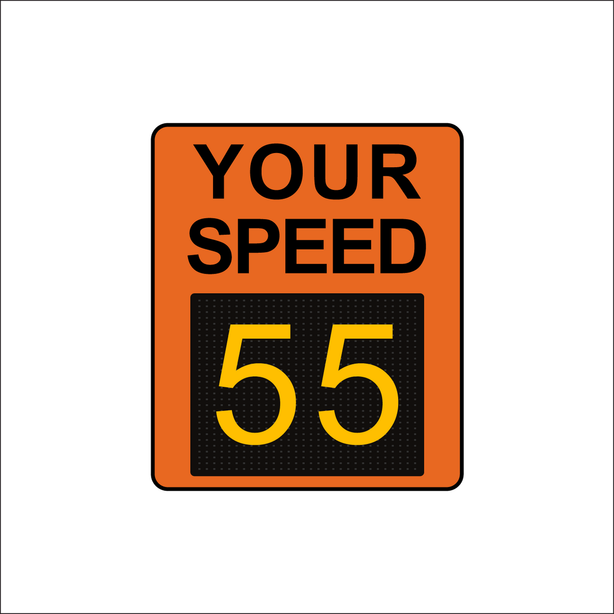 Winstar 15A-M Digital Radar Speed Sign 28&quot; x 33&quot; (26.5&quot; Matrix LED Display)