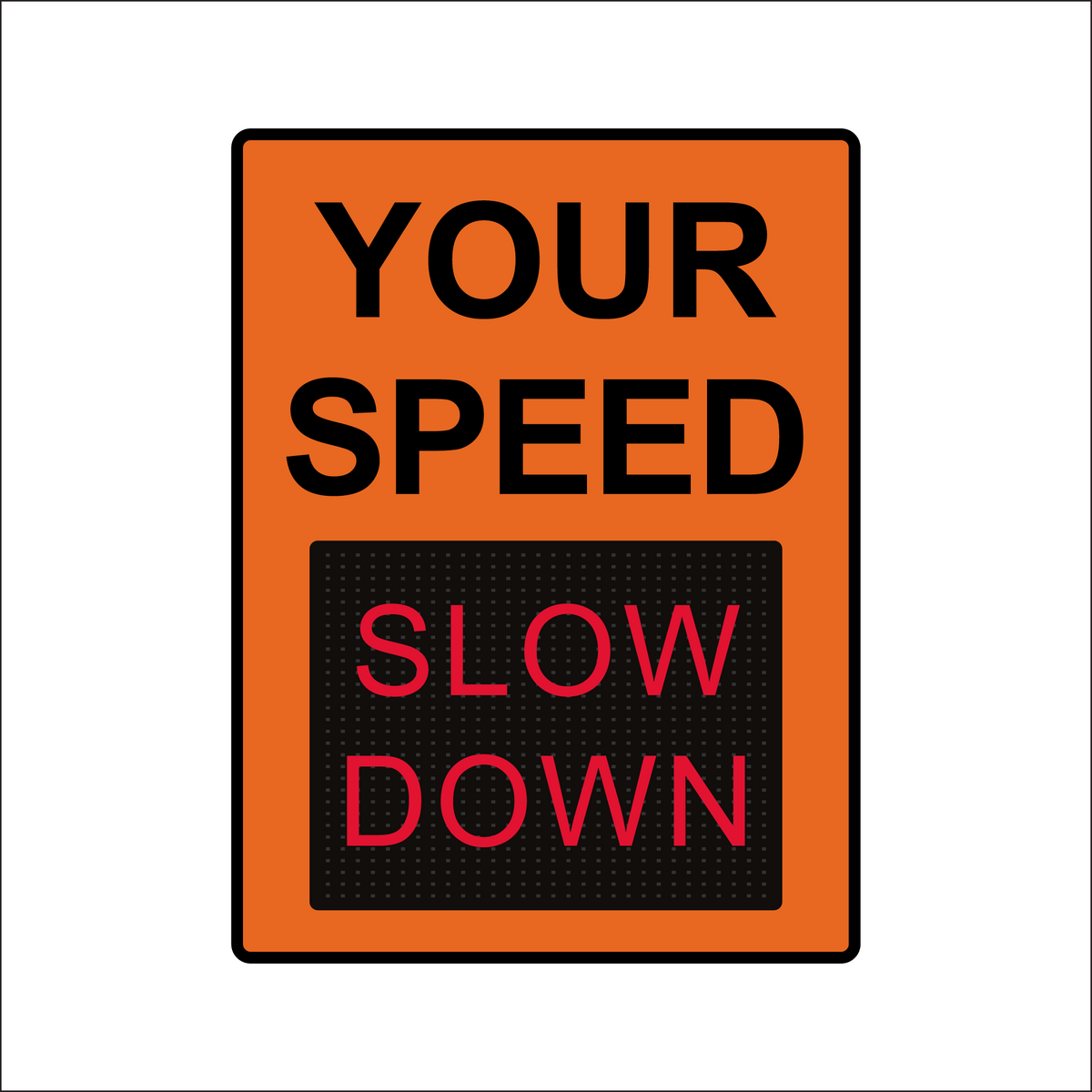 Winstar 18M Digital Radar Speed Sign 36&quot; x 48&quot; (34.5&quot; Matrix LED Display)