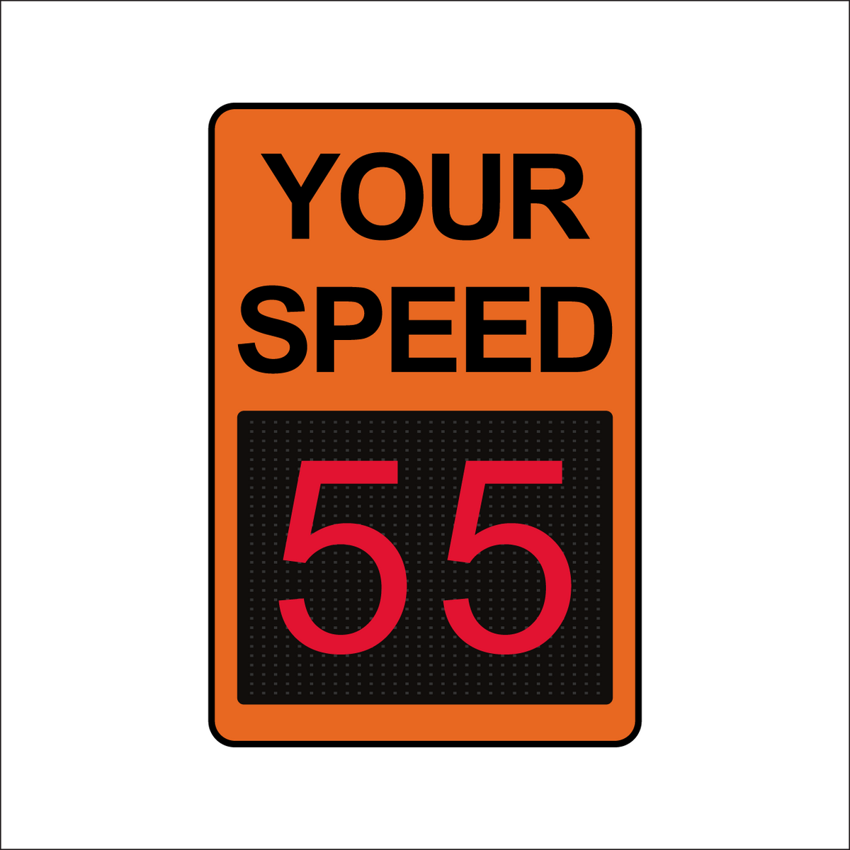 Winstar 15A-M Digital Radar Speed Sign 28&quot; x 33&quot; (26.5&quot; Matrix LED Display)