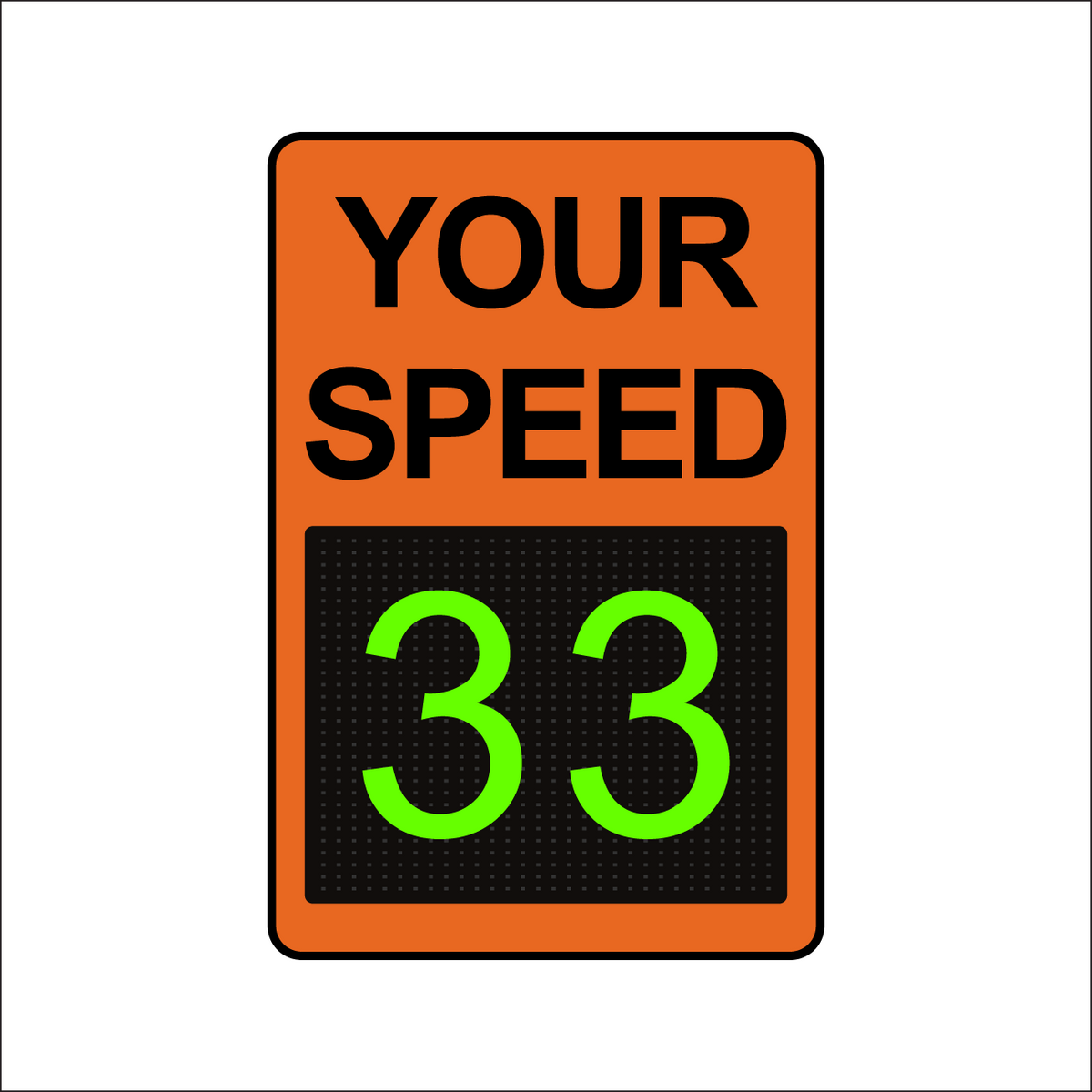 Winstar 15A-M Digital Radar Speed Sign 28&quot; x 33&quot; (26.5&quot; Matrix LED Display)