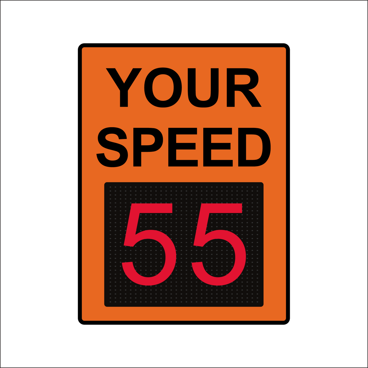 Winstar 18M Digital Radar Speed Sign 36&quot; x 48&quot; (34.5&quot; Matrix LED Display)