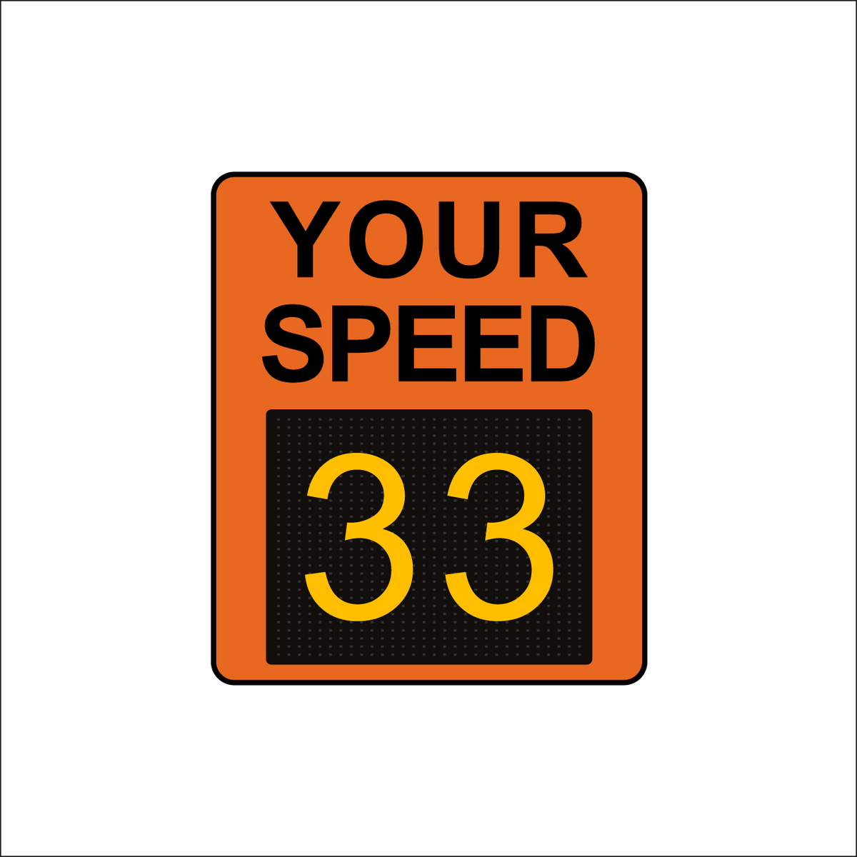 Winstar 15A-M Digital Radar Speed Sign 28&quot; x 33&quot; (26.5&quot; Matrix LED Display)