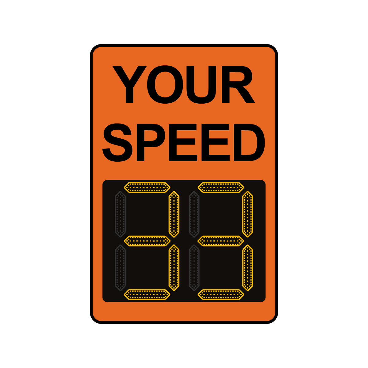 Winstar 15 Digital Radar Speed Sign 24&quot; x 36&quot; (26.5&quot; LED Display)