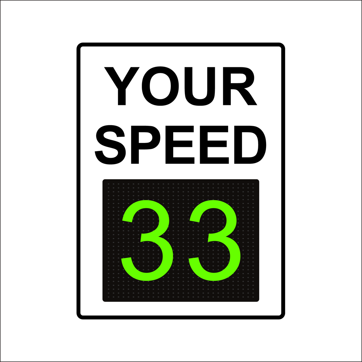 Winstar 18M Digital Radar Speed Sign 36&quot; x 48&quot; (34.5&quot; Matrix LED Display)
