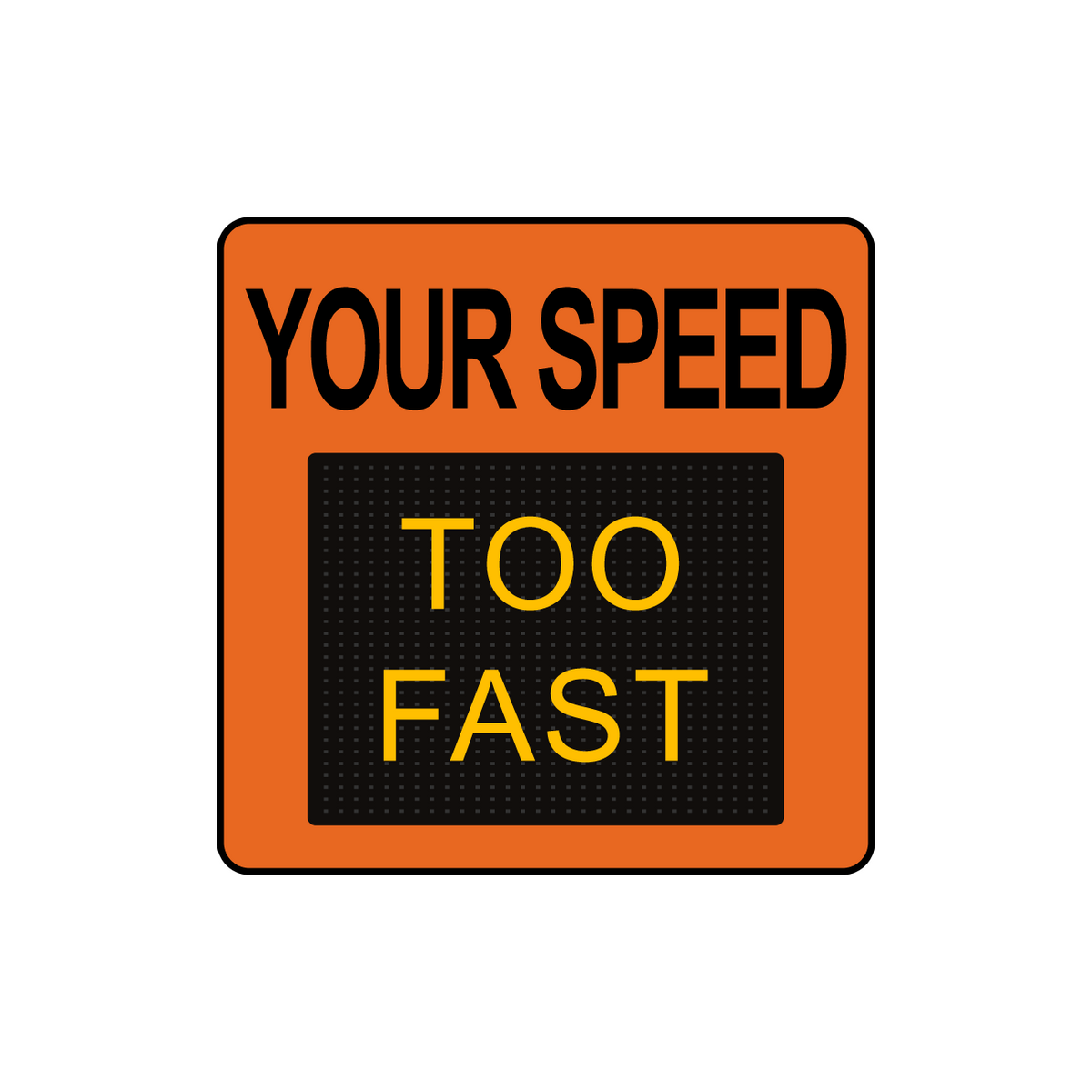 Winstar 11M Digital Radar Speed Sign 23&quot; x 23&quot; (20&quot; Matrix LED Display)
