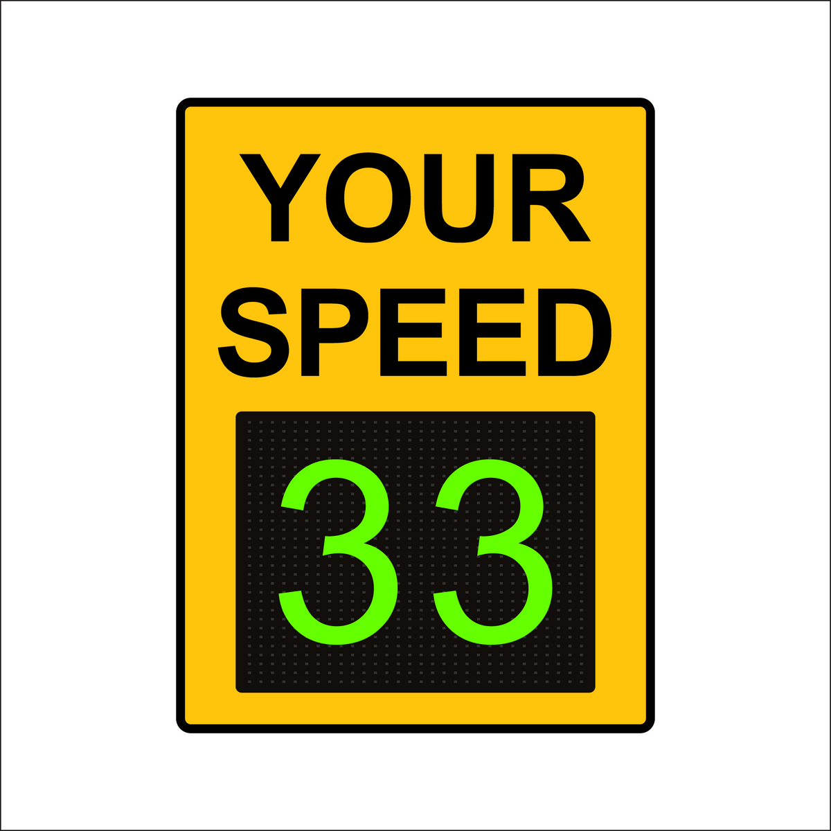 Winstar 18M Digital Radar Speed Sign 36&quot; x 48&quot; (34.5&quot; Matrix LED Display)