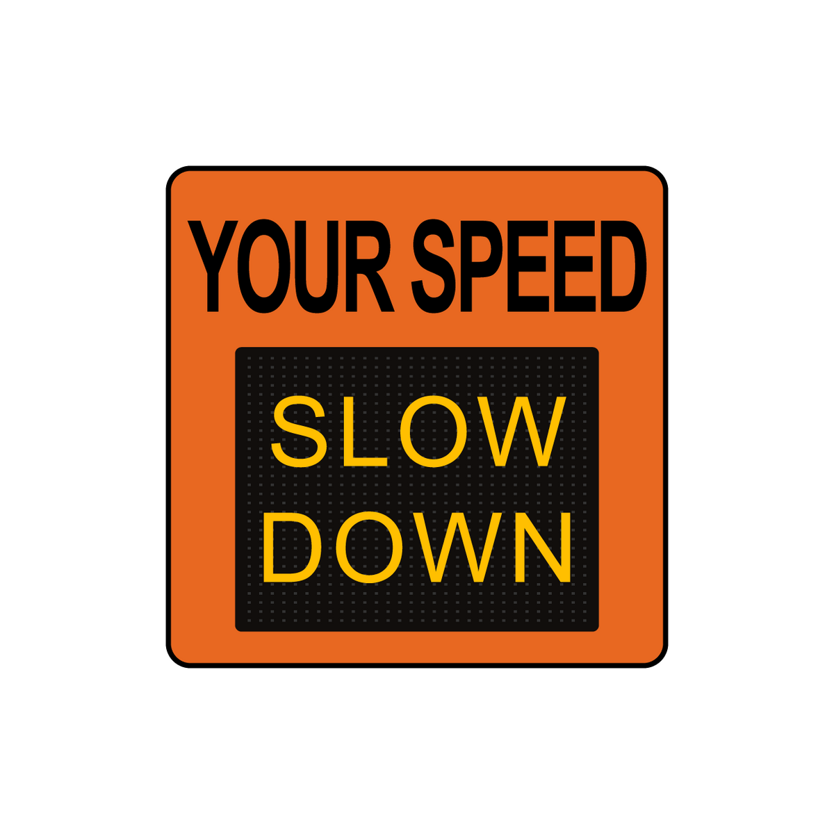 Winstar 11M Digital Radar Speed Sign 23&quot; x 23&quot; (20&quot; Matrix LED Display)