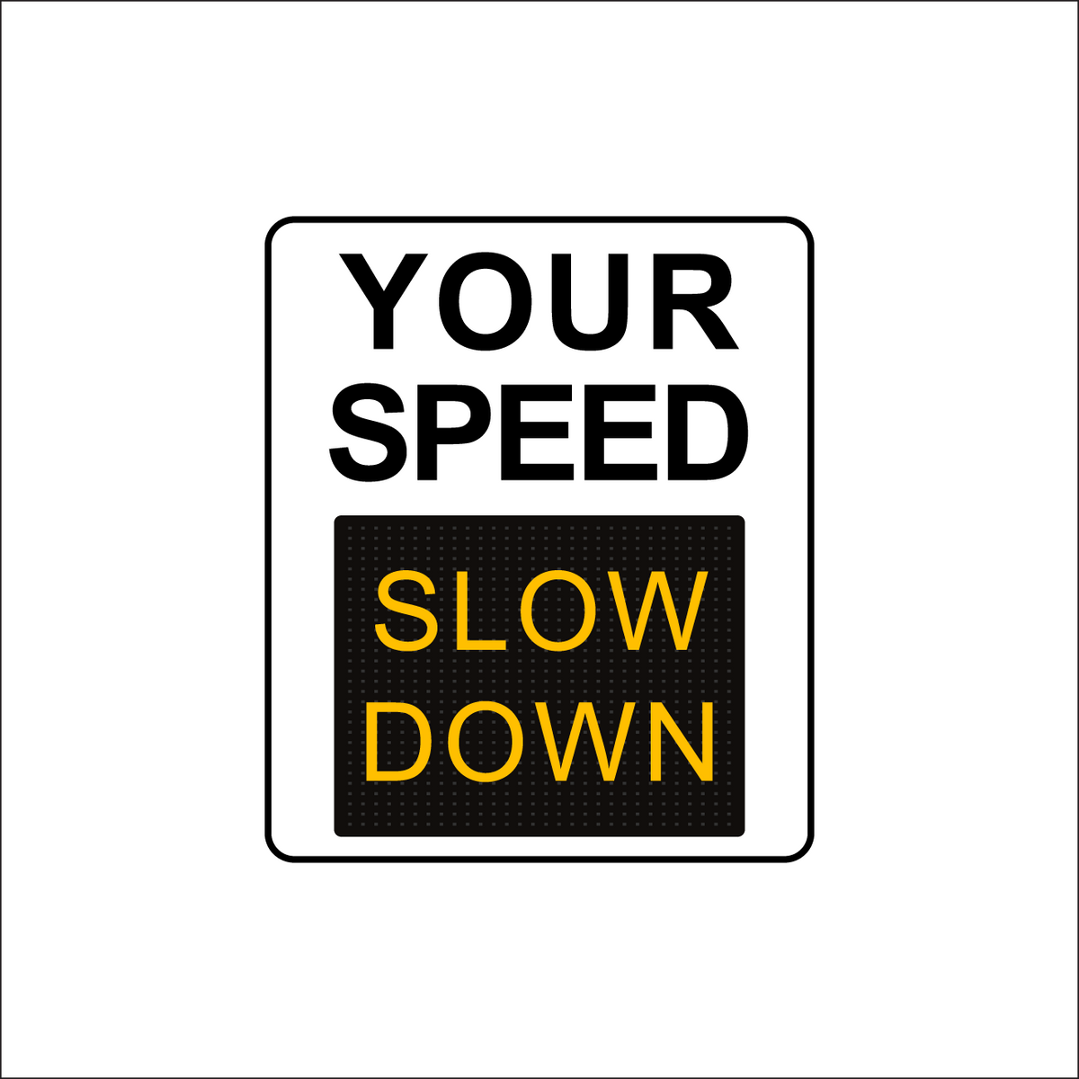 Winstar 15A-M Digital Radar Speed Sign 28&quot; x 33&quot; (26.5&quot; Matrix LED Display)