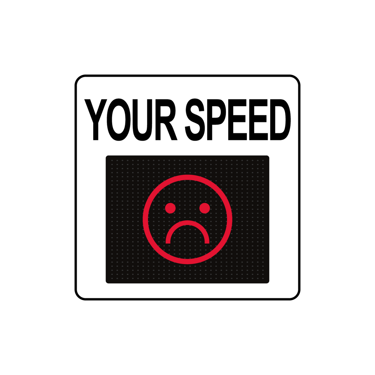 Winstar 11M Digital Radar Speed Sign 23&quot; x 23&quot; (20&quot; Matrix LED Display)