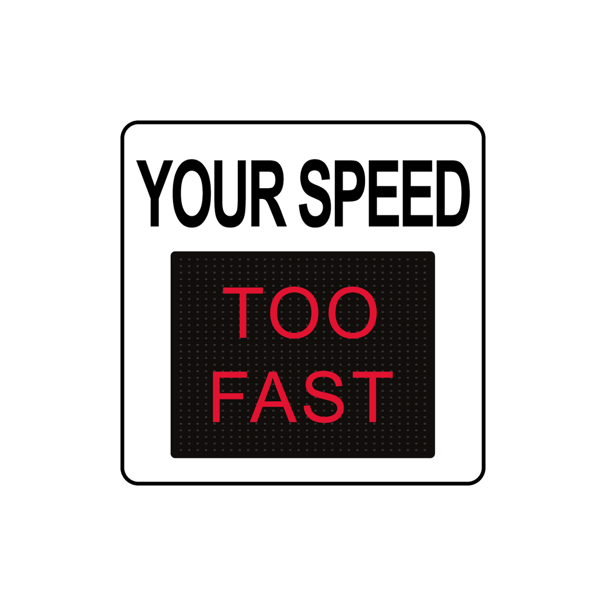 Winstar 11M Digital Radar Speed Sign 23&quot; x 23&quot; (20&quot; Matrix LED Display)