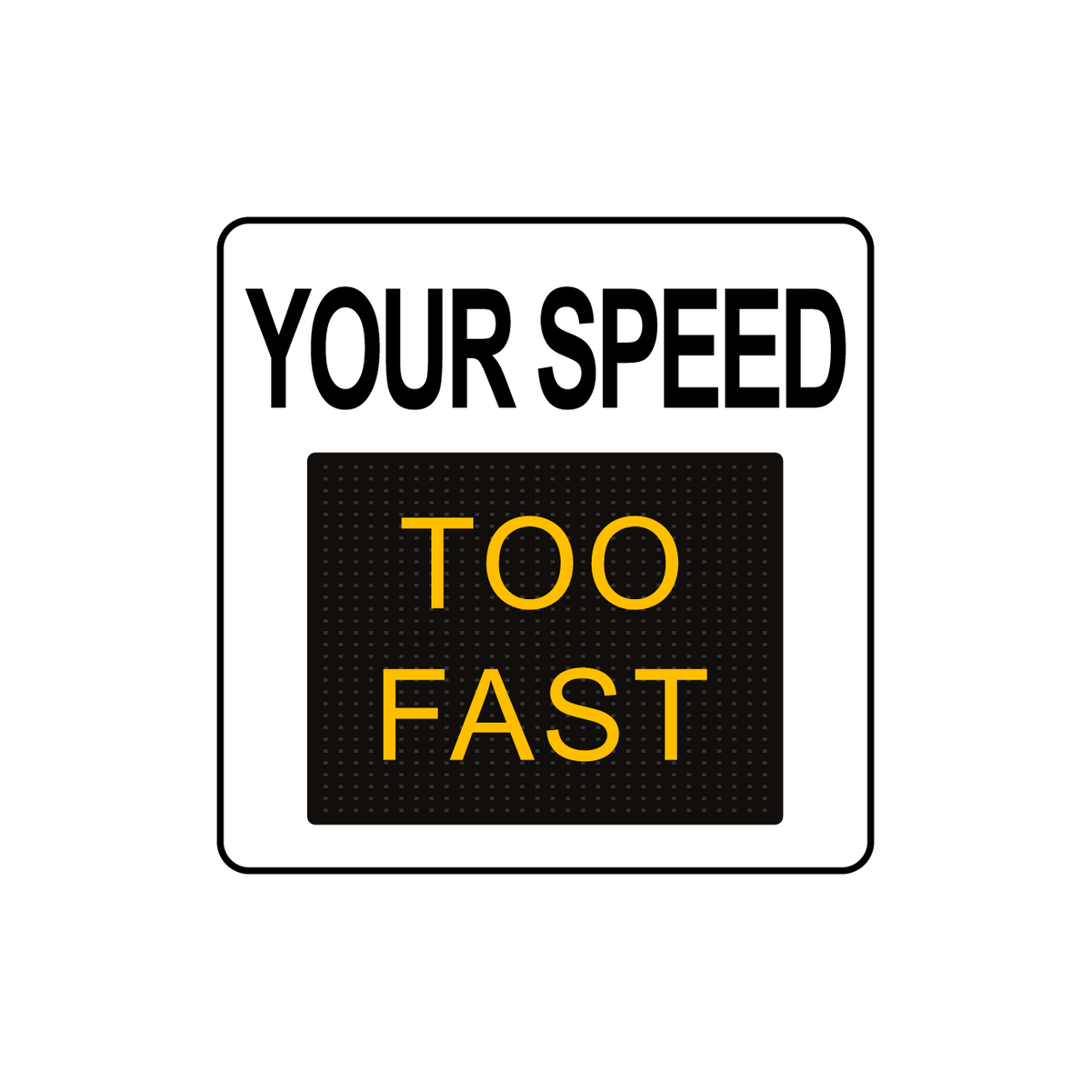 Winstar 11M Digital Radar Speed Sign 23&quot; x 23&quot; (20&quot; Matrix LED Display)