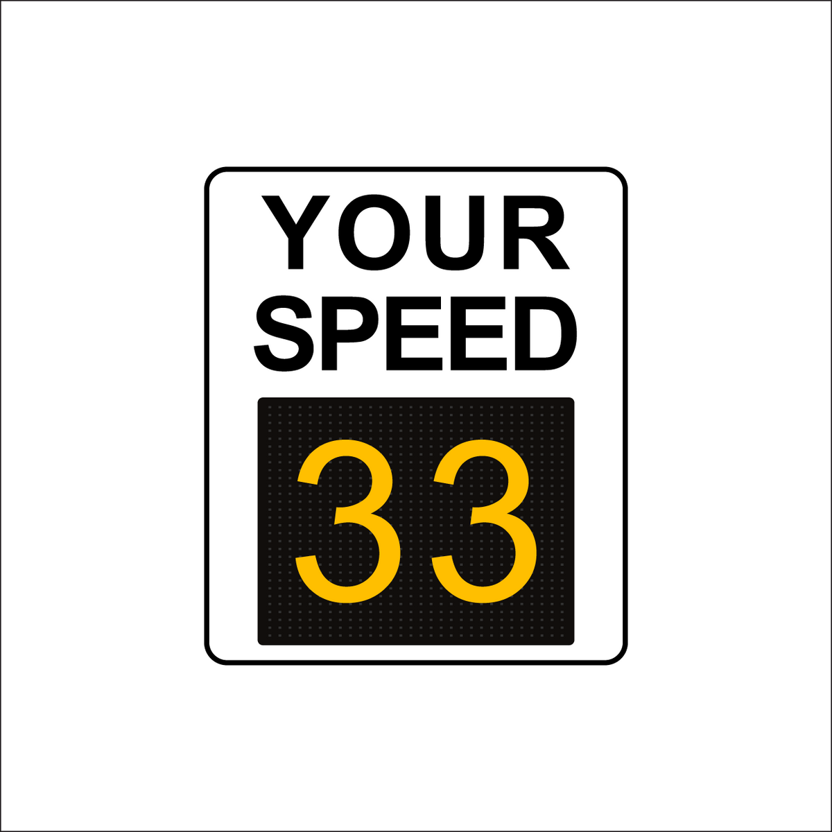 Winstar 15A-M Digital Radar Speed Sign 28&quot; x 33&quot; (26.5&quot; Matrix LED Display)