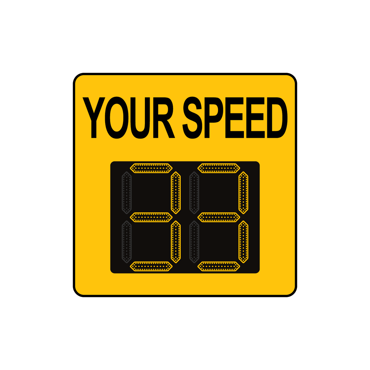 Winstar 11 Digital Radar Speed Sign 23&quot; x 23&quot; (20&quot; LED Display)
