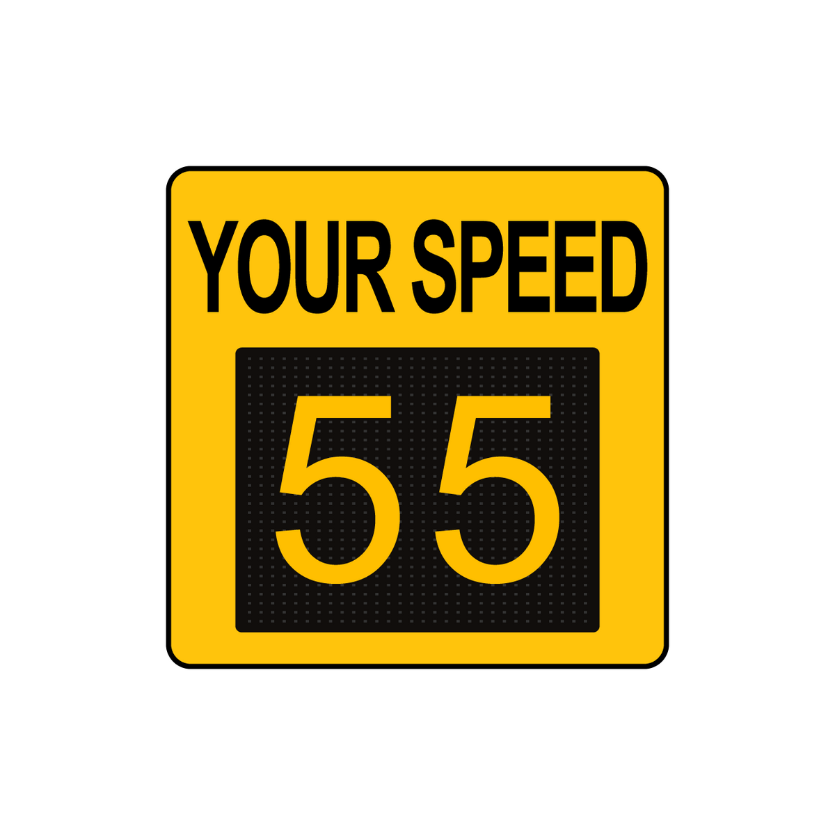 Winstar 11M Digital Radar Speed Sign 23&quot; x 23&quot; (20&quot; Matrix LED Display)
