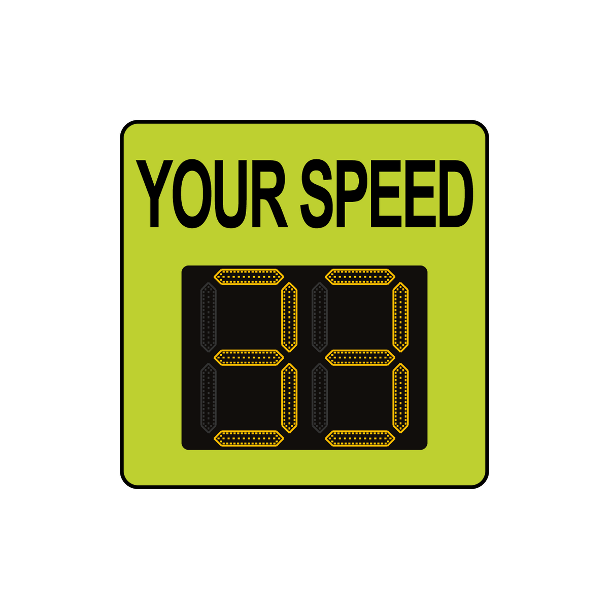 Winstar 11 Digital Radar Speed Sign 23&quot; x 23&quot; (20&quot; LED Display)