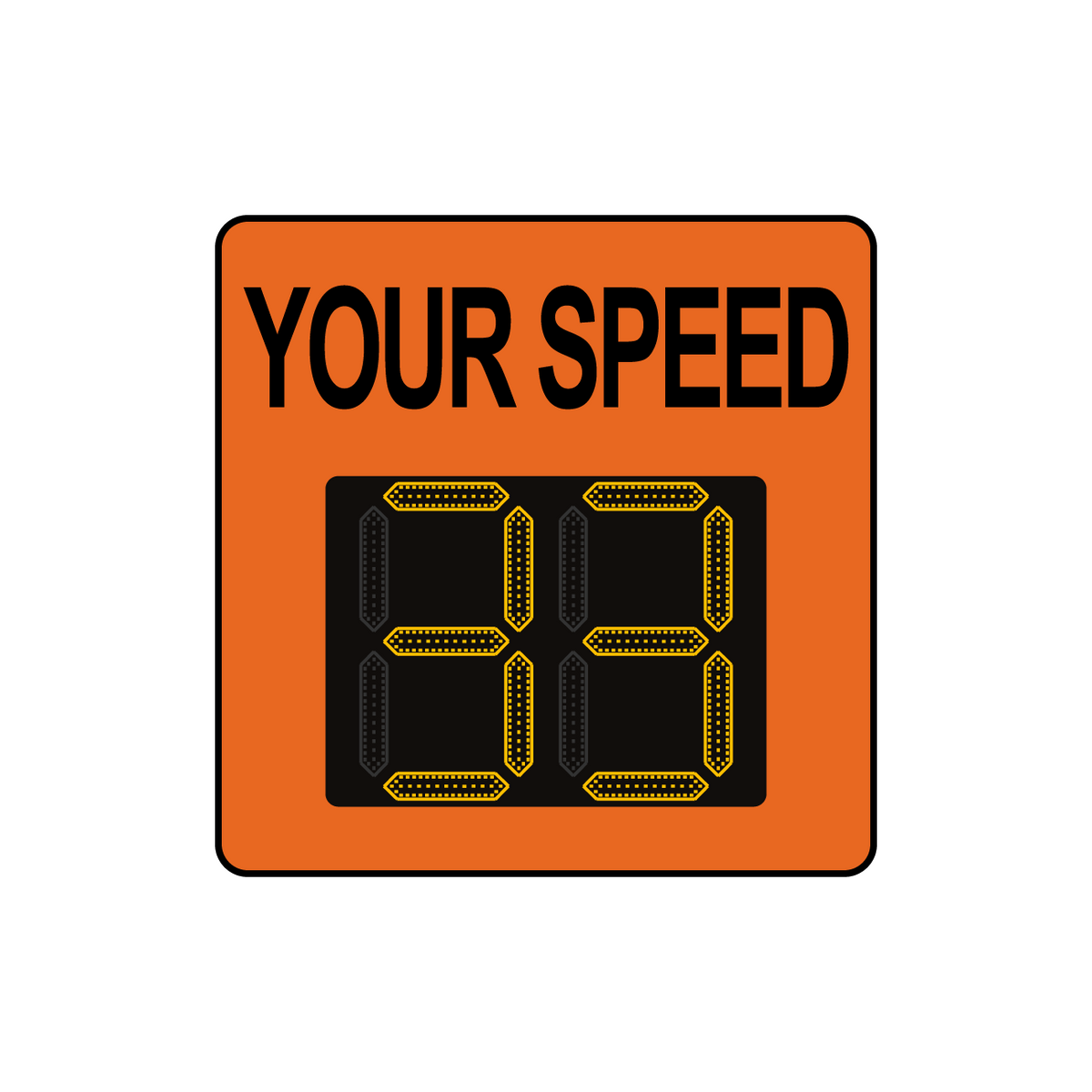 Winstar 11 Digital Radar Speed Sign 23&quot; x 23&quot; (20&quot; LED Display)