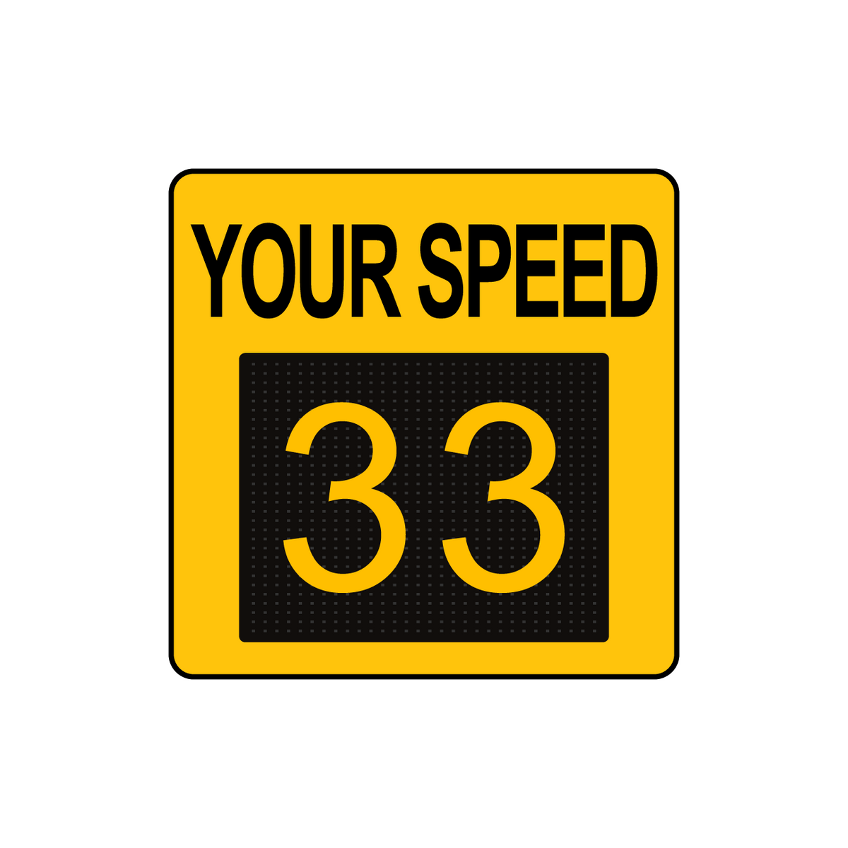 Winstar 11M Digital Radar Speed Sign 23&quot; x 23&quot; (20&quot; Matrix LED Display)