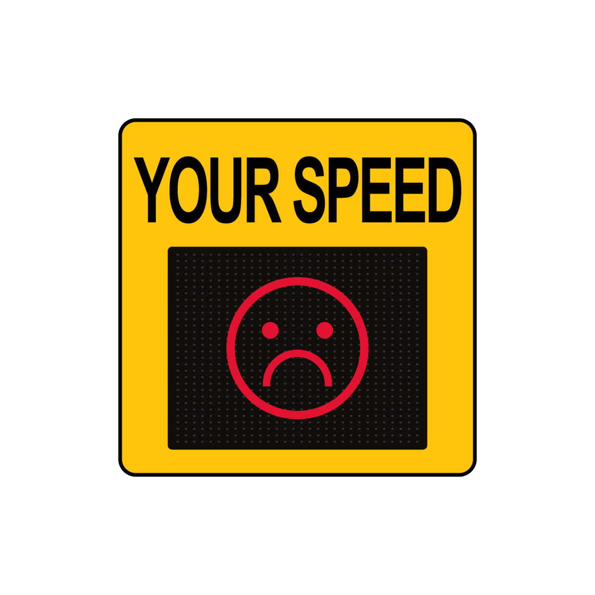 Winstar 11M Digital Radar Speed Sign 23&quot; x 23&quot; (20&quot; Matrix LED Display)