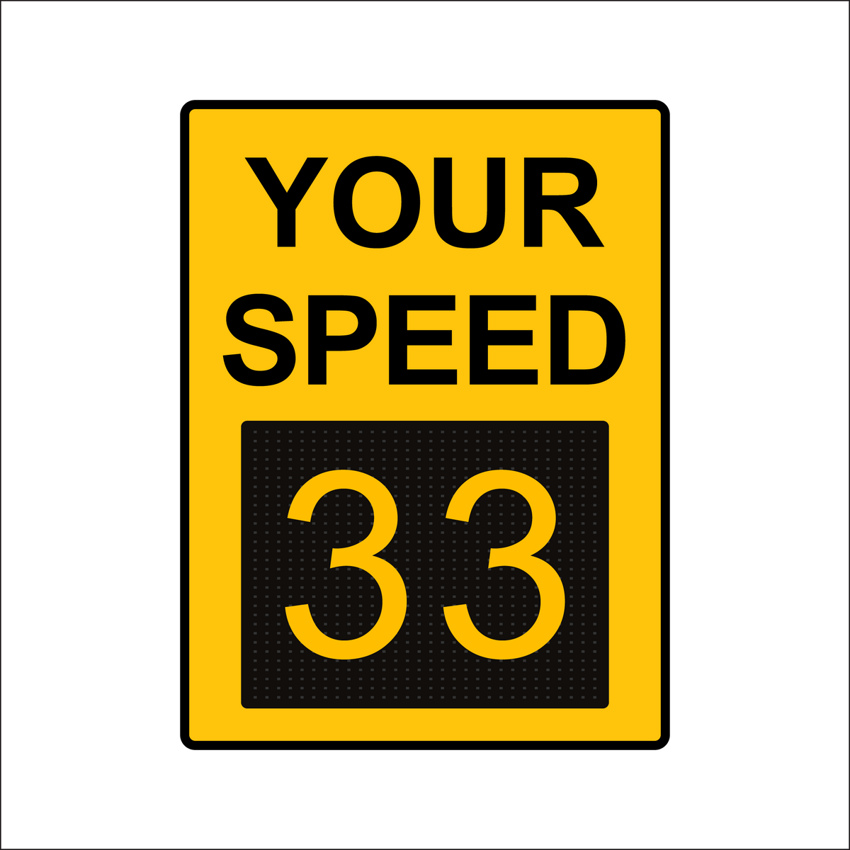 Winstar 18M Digital Radar Speed Sign 36&quot; x 48&quot; (34.5&quot; Matrix LED Display)