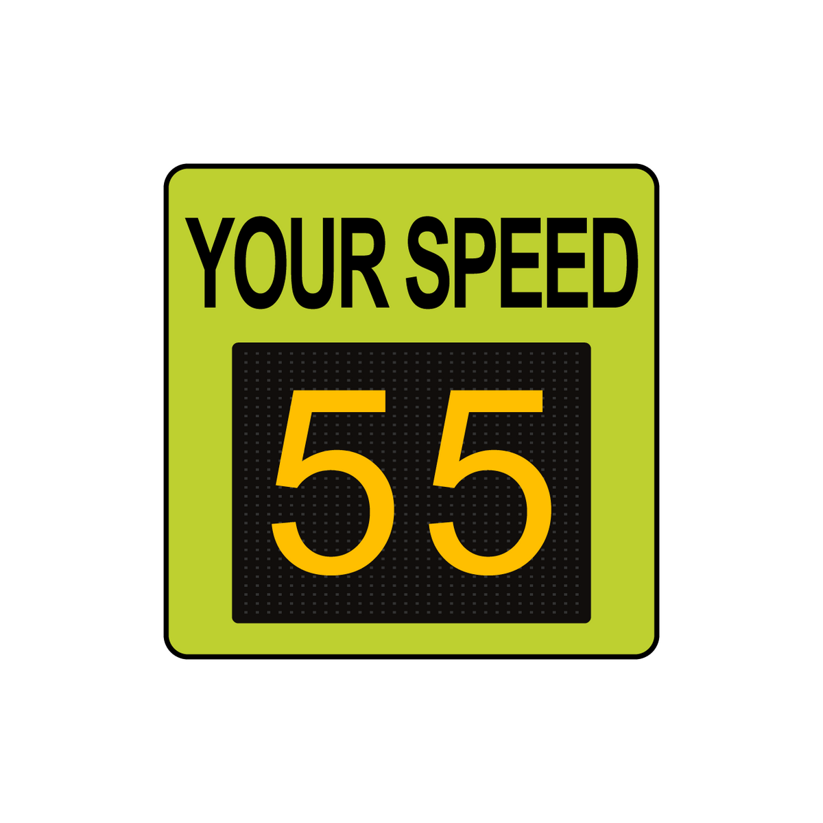 Winstar 11M Digital Radar Speed Sign 23&quot; x 23&quot; (20&quot; Matrix LED Display)