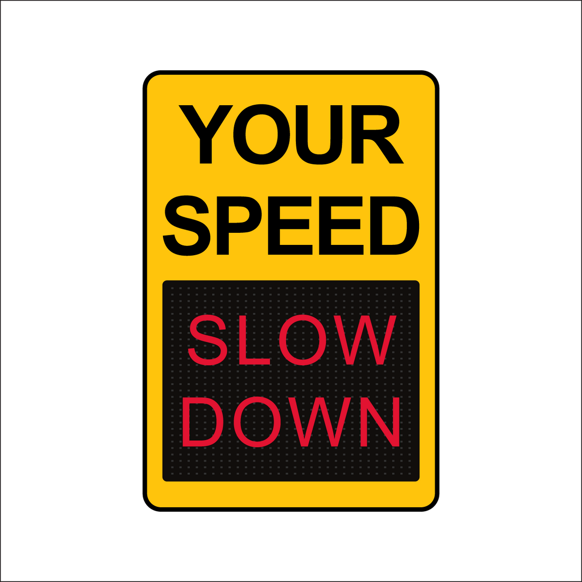 Winstar 15A-M Digital Radar Speed Sign 28&quot; x 33&quot; (26.5&quot; Matrix LED Display)