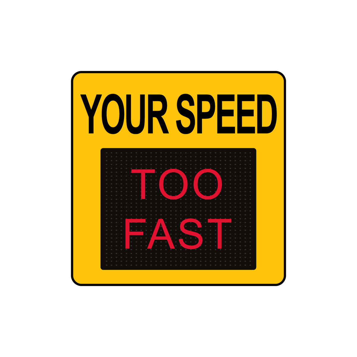 Winstar 11M Digital Radar Speed Sign 23&quot; x 23&quot; (20&quot; Matrix LED Display)