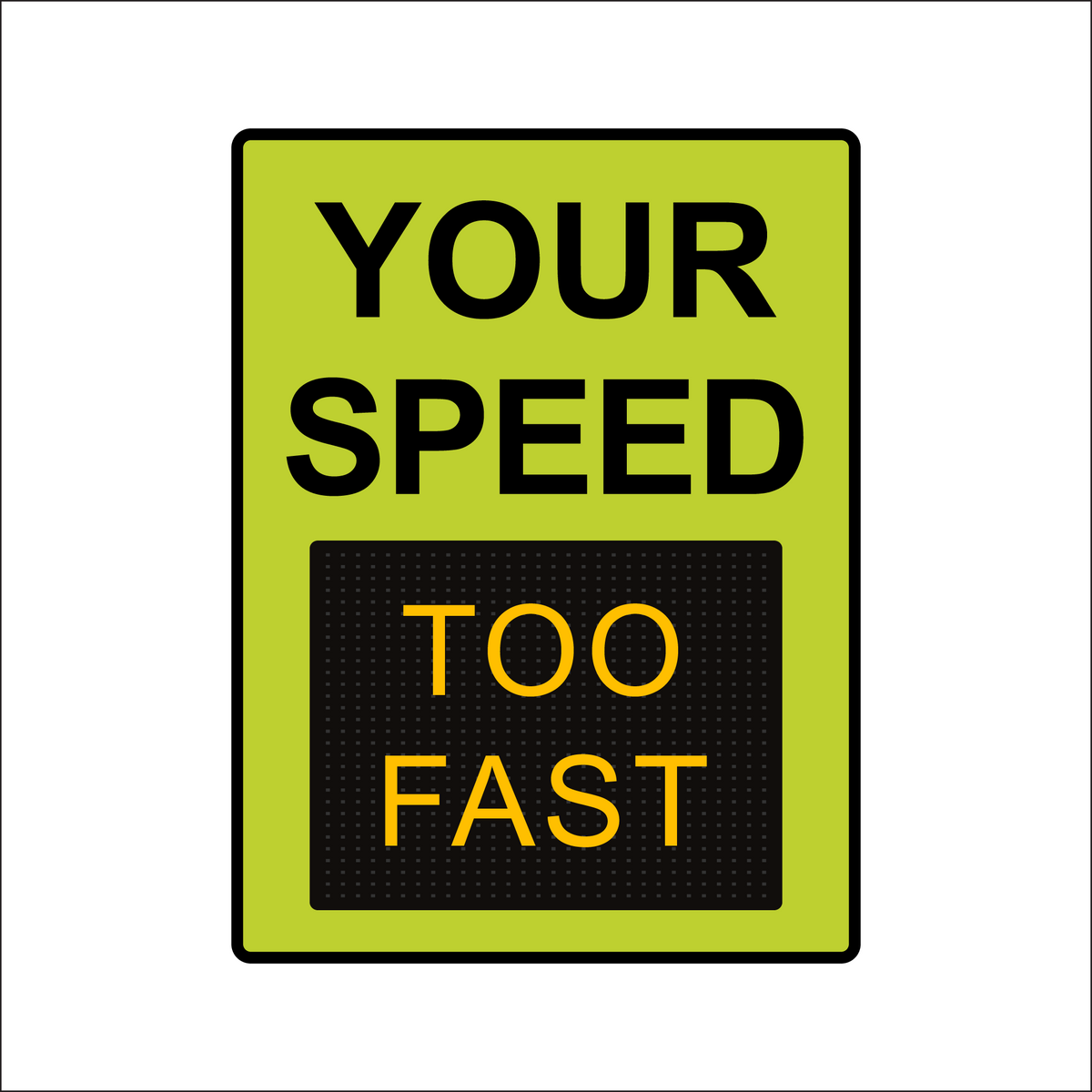 Winstar 18M Digital Radar Speed Sign 36&quot; x 48&quot; (34.5&quot; Matrix LED Display)