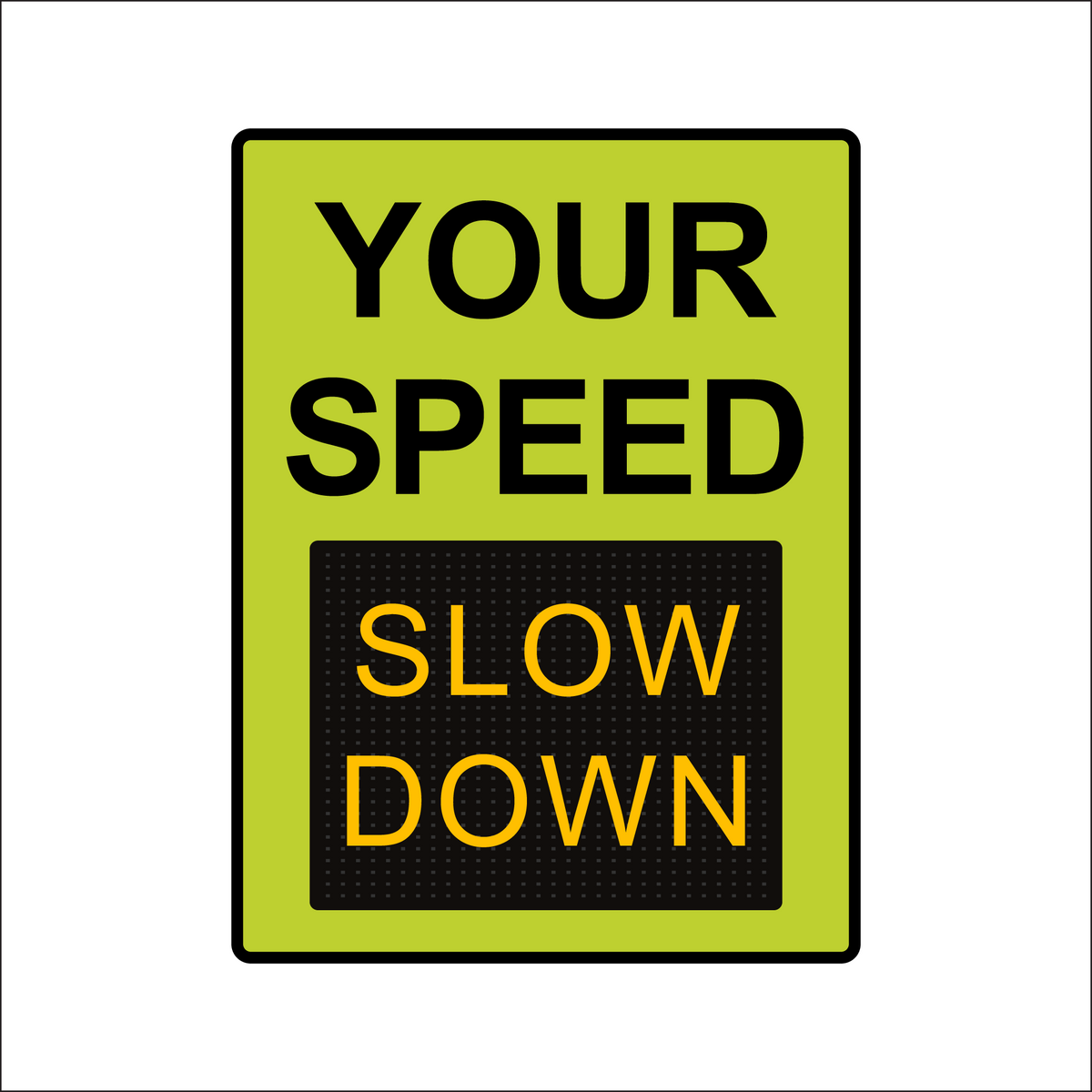 Winstar 18M Digital Radar Speed Sign 36&quot; x 48&quot; (34.5&quot; Matrix LED Display)