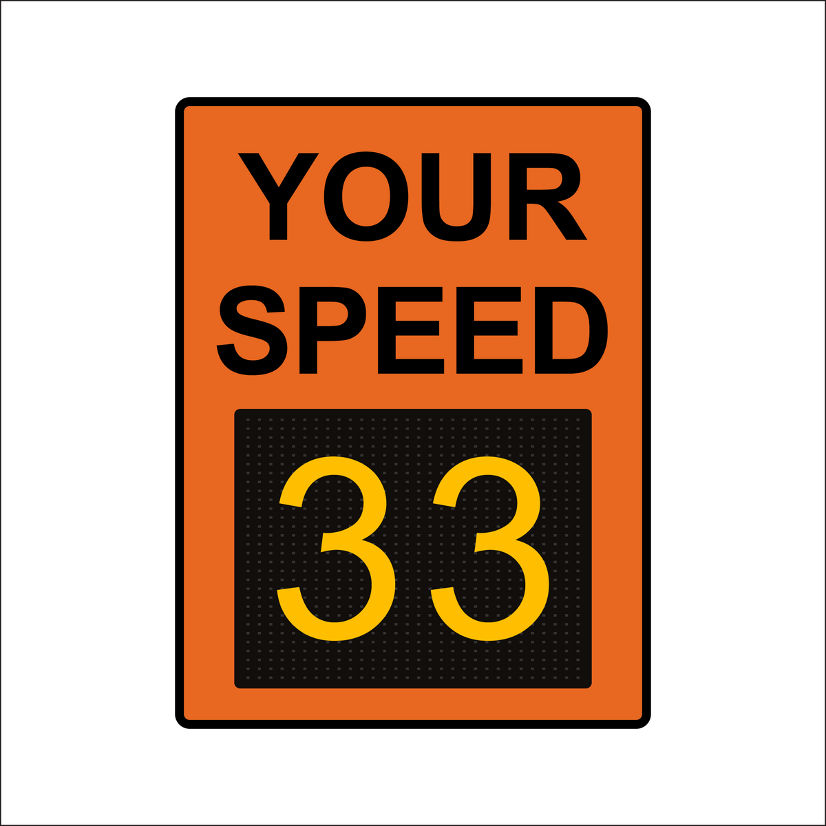 Winstar 18M Digital Radar Speed Sign 36&quot; x 48&quot; (34.5&quot; Matrix LED Display)