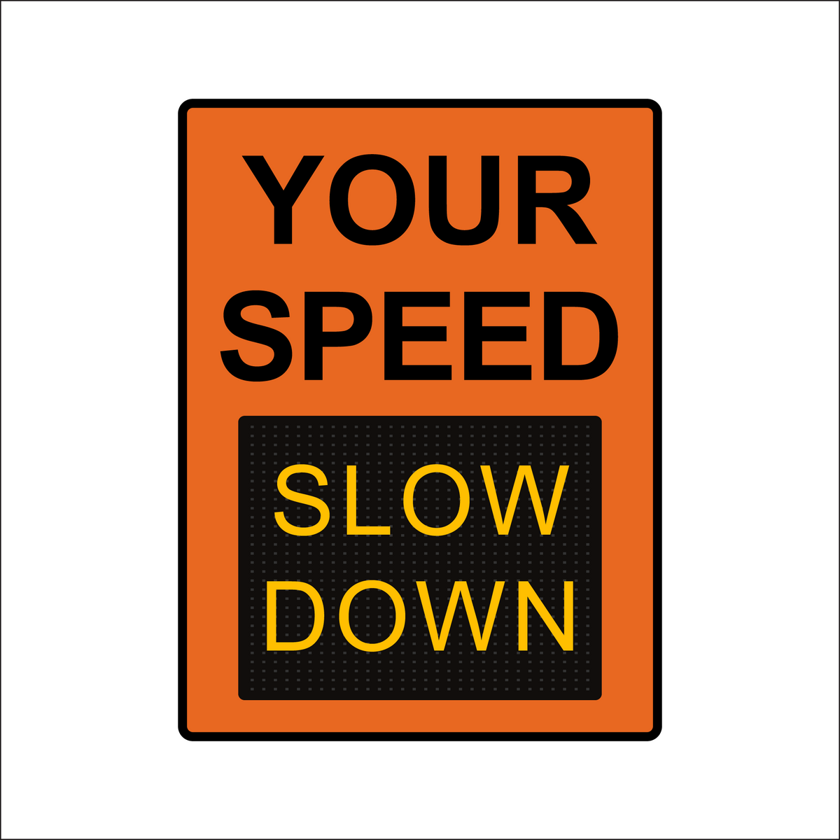 Winstar 18M Digital Radar Speed Sign 36&quot; x 48&quot; (34.5&quot; Matrix LED Display)