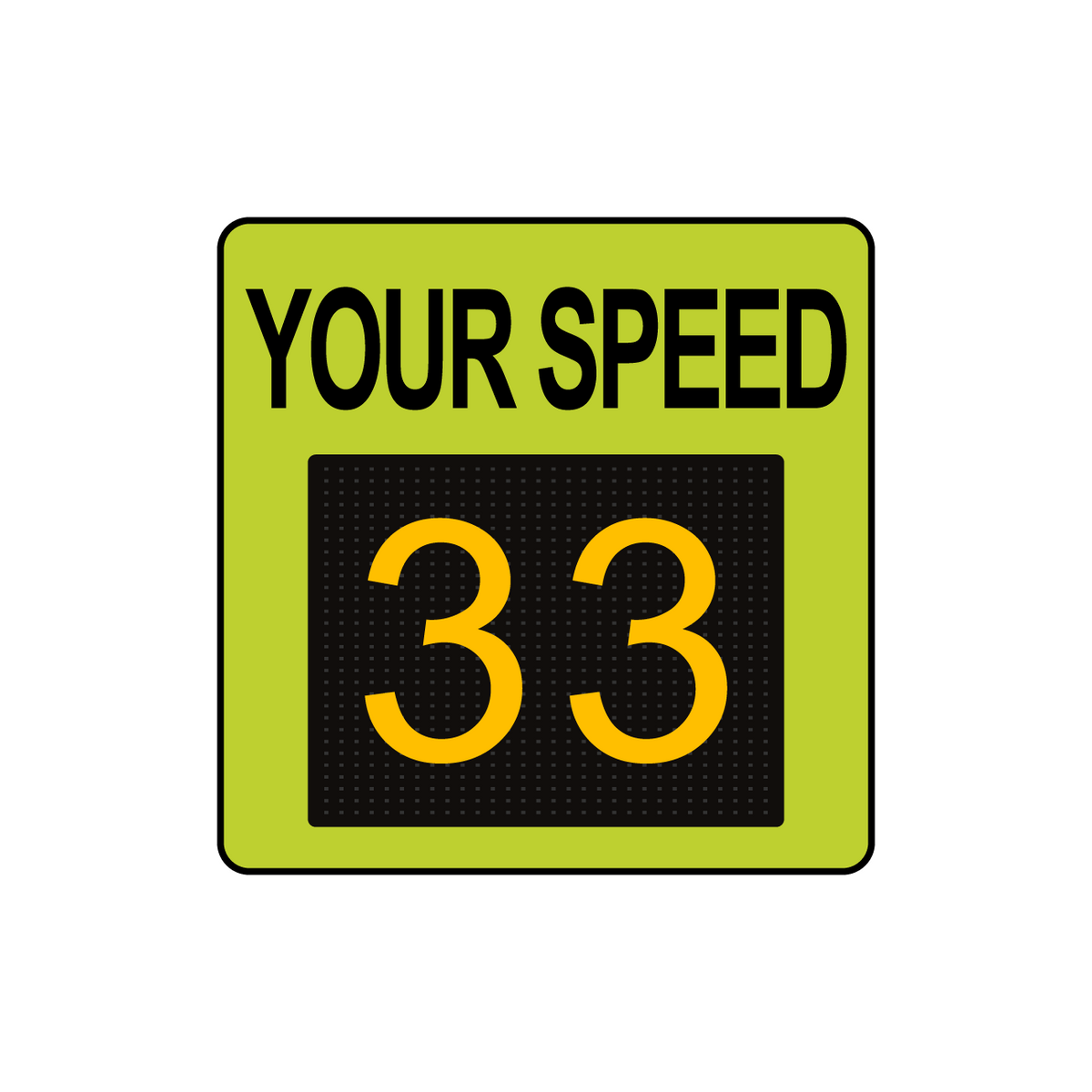 Winstar 11M Digital Radar Speed Sign 23&quot; x 23&quot; (20&quot; Matrix LED Display)