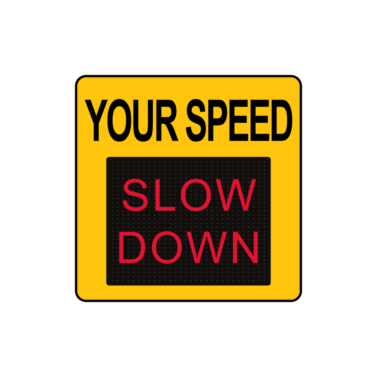 Winstar 11M Digital Radar Speed Sign 23&quot; x 23&quot; (20&quot; Matrix LED Display)