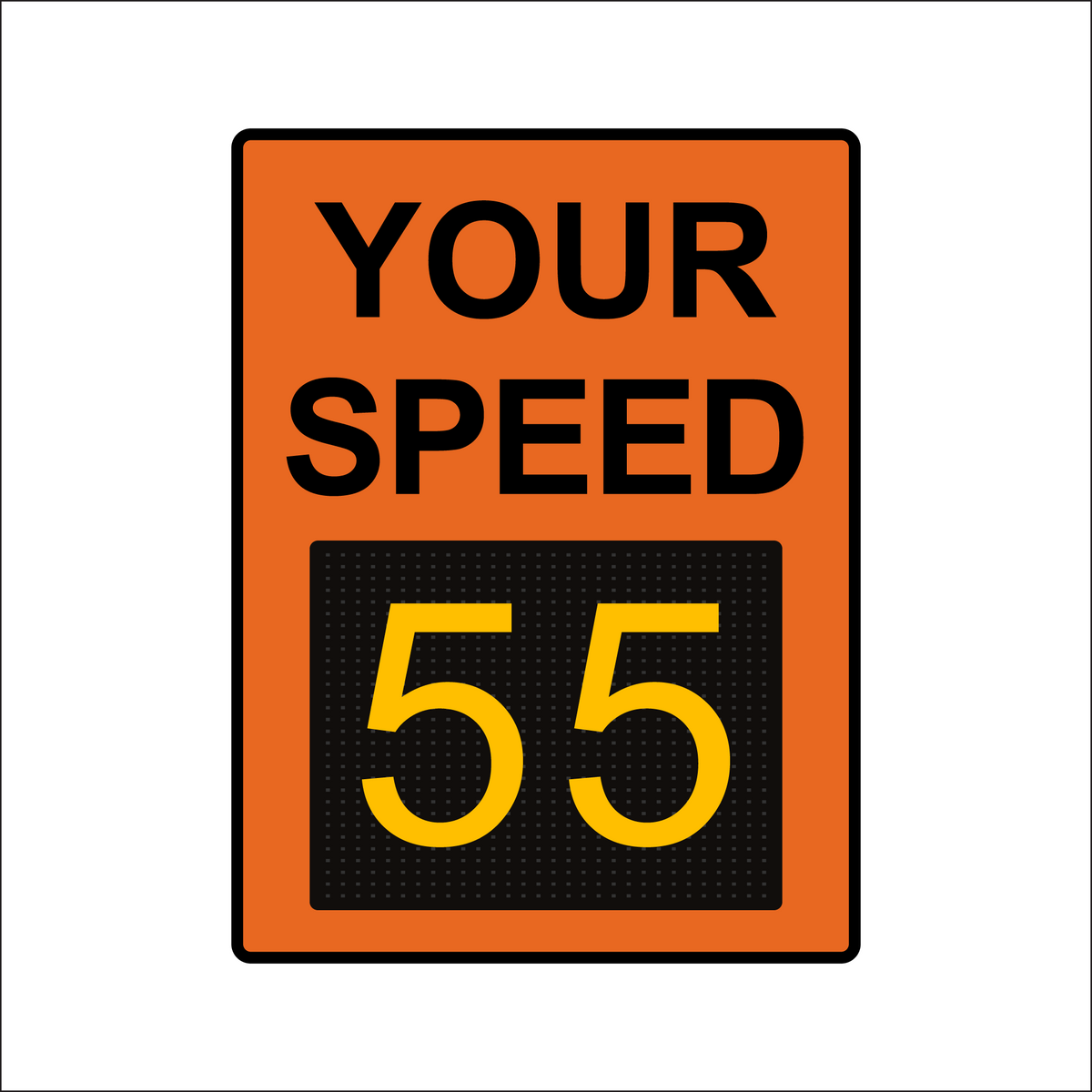 Winstar 18M Digital Radar Speed Sign 36&quot; x 48&quot; (34.5&quot; Matrix LED Display)
