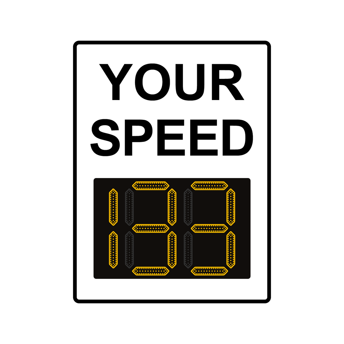 Winstar 18 Digital Radar Speed Sign 36&quot; x 48&quot; (34.5&quot; LED Display)