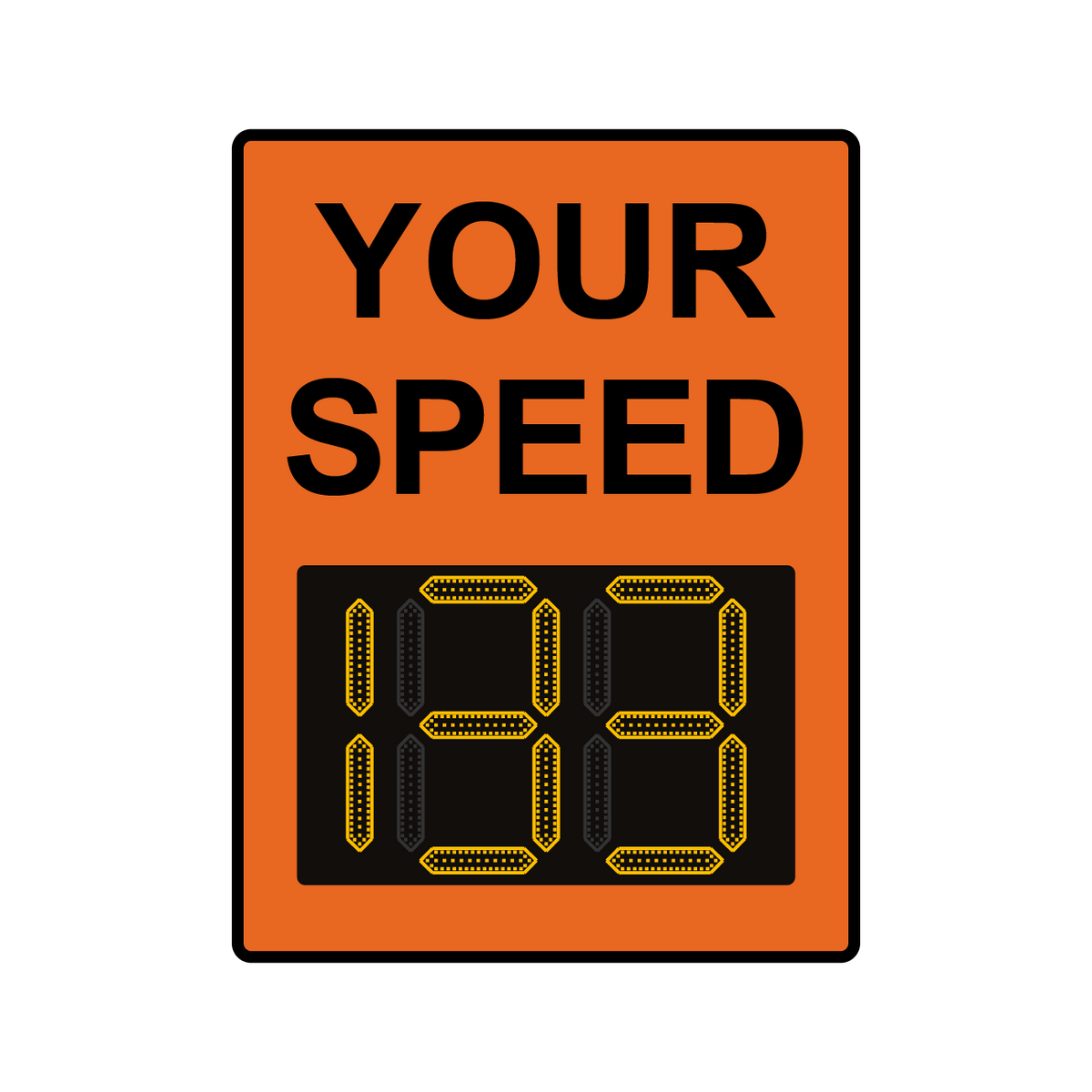 Winstar 18 Digital Radar Speed Sign 36&quot; x 48&quot; (34.5&quot; LED Display)